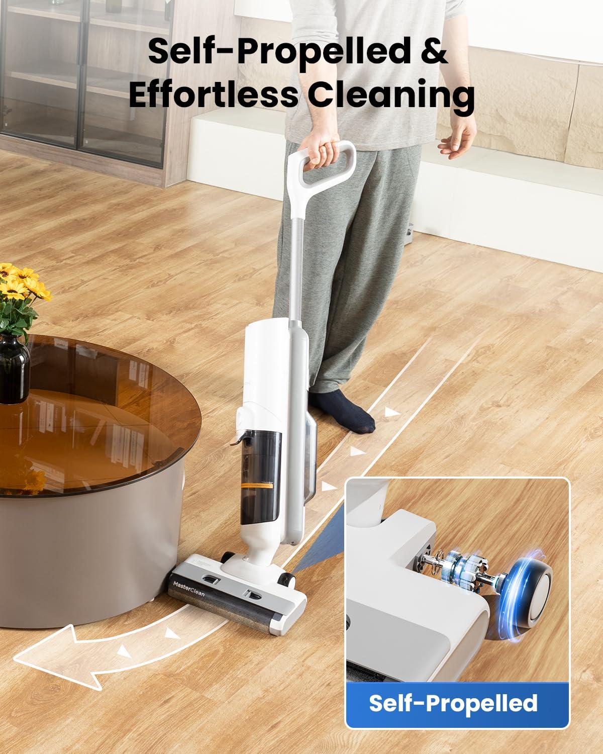 Proscenic F10 Pro Cordless Wet Dry Vacuum Cleaner, Vacuum and Mop Combo with One-Button Auto Self-Cleaning, 3-in-1 Vacuum Mop for Hard Floors, High-Capacity Dual Tanks, Edge Clean, Ease of Use - Image 6