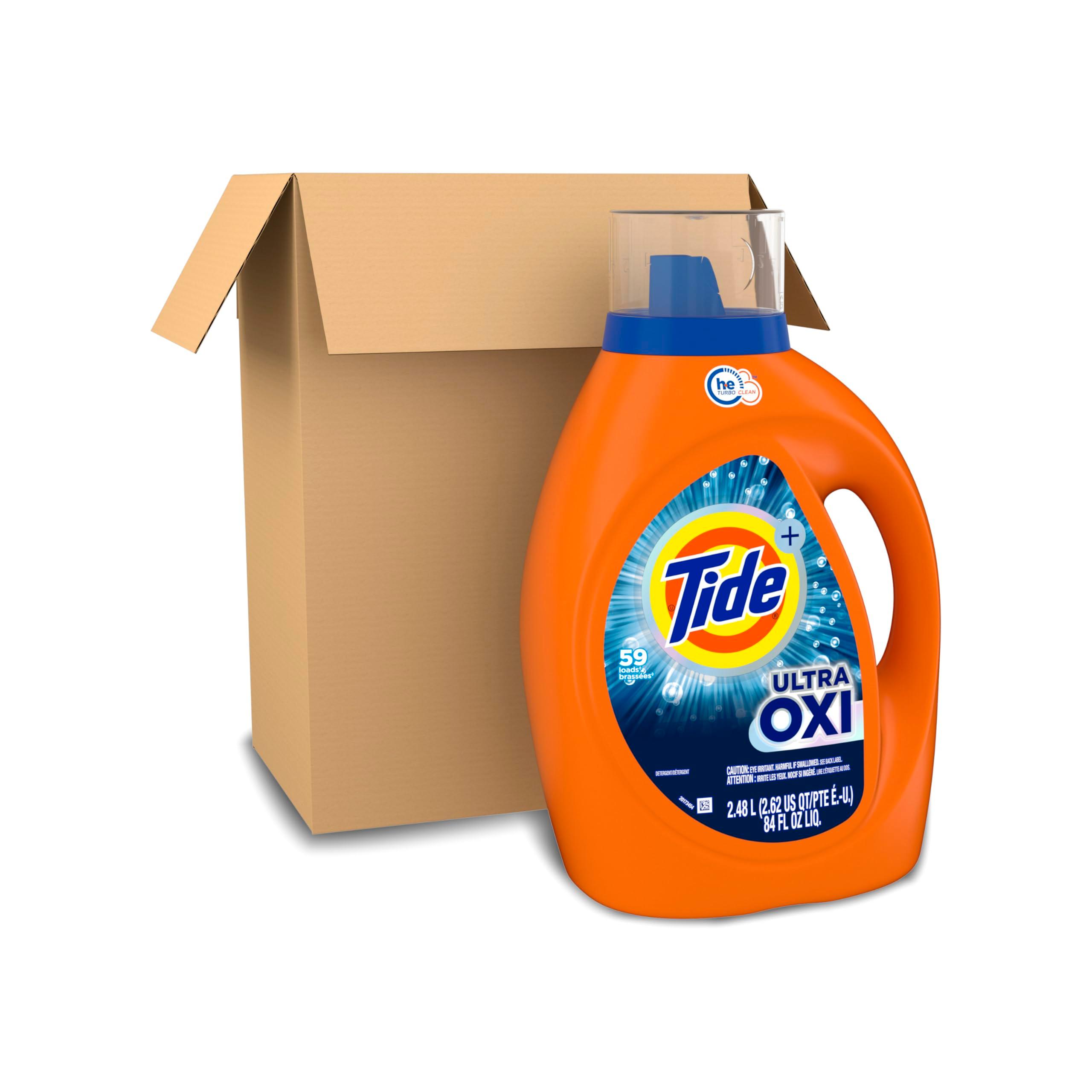 Tide Ultra Oxi Laundry Detergent Liquid Soap, High Efficiency (He), 59 Loads, 84 Fl Oz (Packaging May Vary) - Image 6