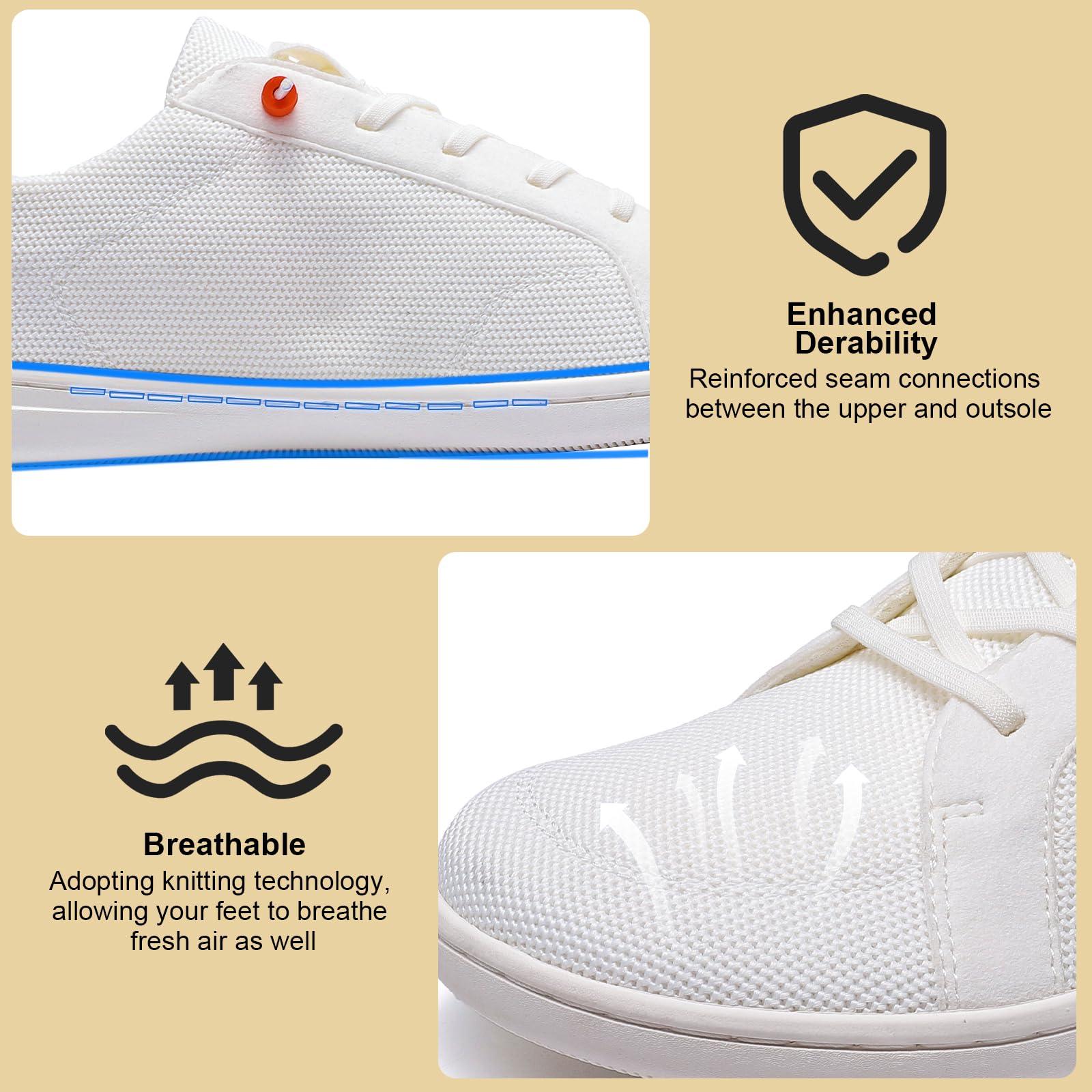 Men's Barefoot Wide Toe Box Shoes - Minimalist Barefoot Shoes with Zero Drop Sole Extra Wide Slip on Walking Shoes for Men - Image 5