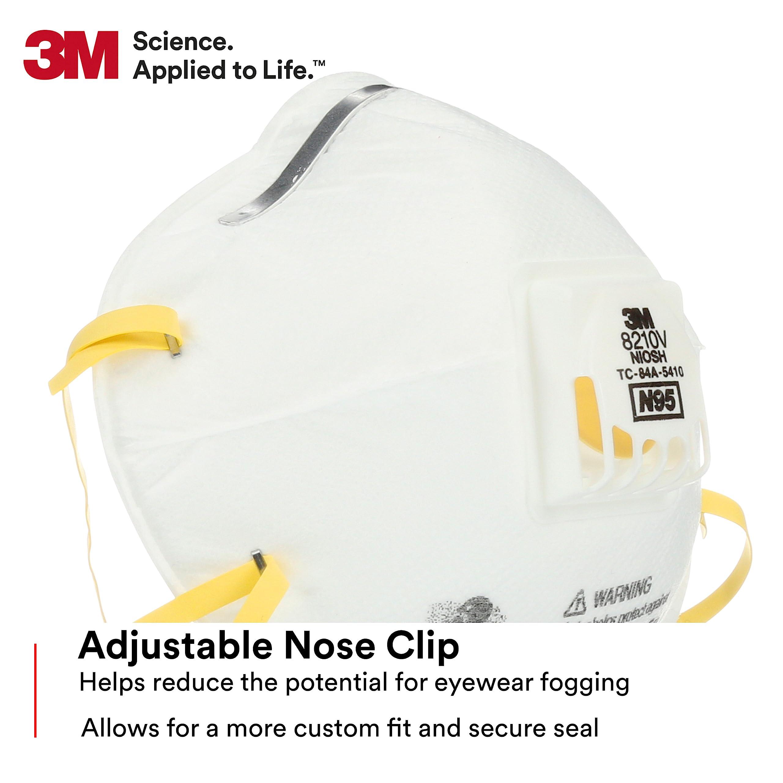 3M Particulate Respirator 8210V with Cool Flow Valve, Pack of 80, NIOSH APPROVED, Disposable, Smoke, Grinding, Sanding, Sawing, Sweeping, Woodworking, Dust - Image 7