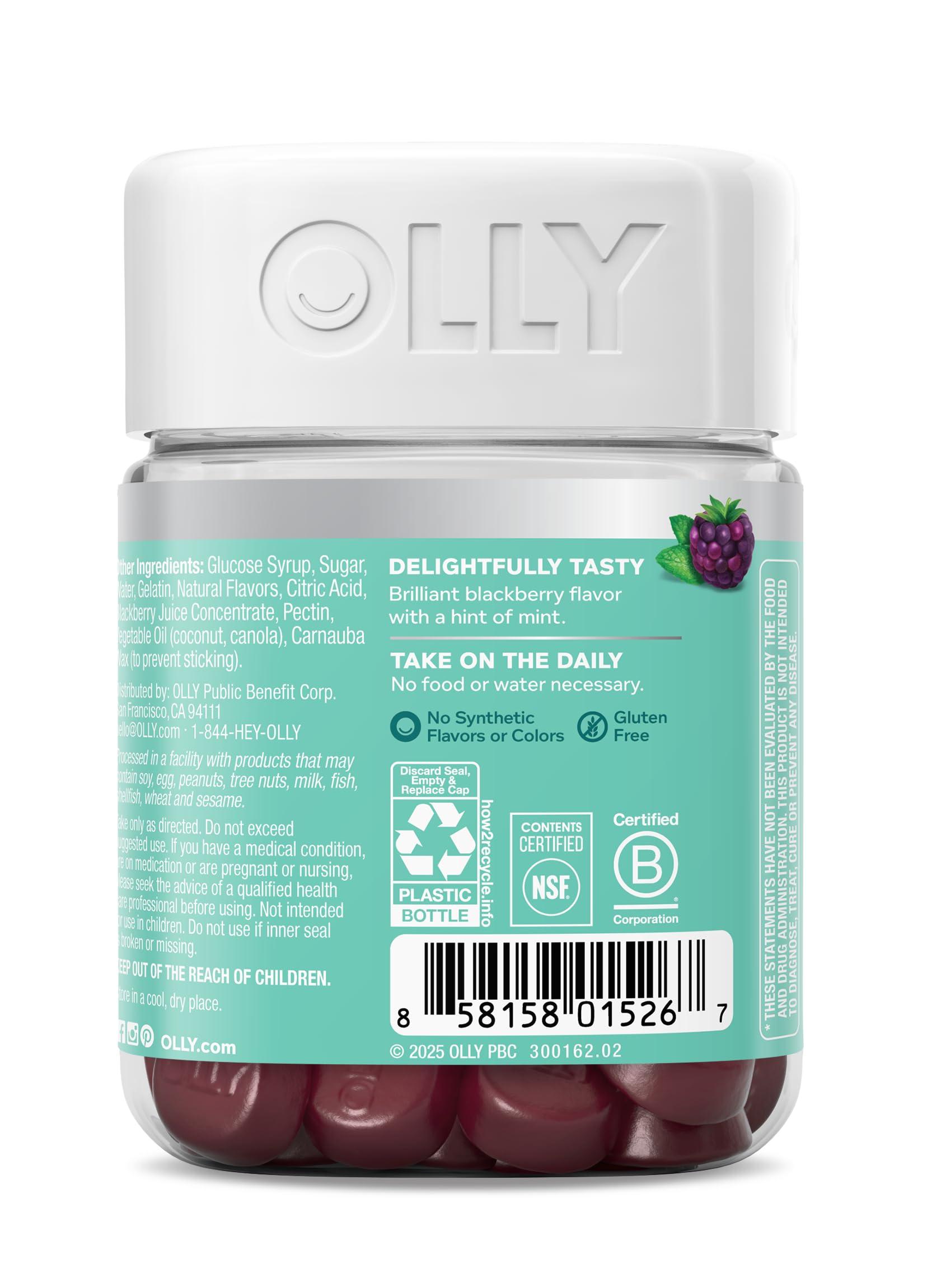 OLLY Flawless Complexion Gummy, Clear and Healthy Skin Support, Vitamins E, A, Zinc, Chewable Supplement, Berry - 50 Count (Pack of 1) - Image 8