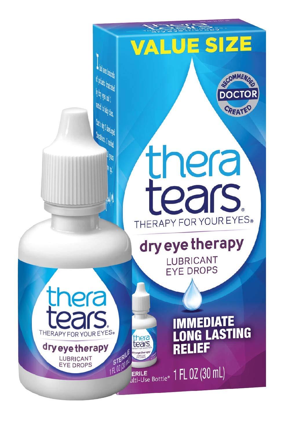 TheraTears Eye Drops for Dry Eyes, Dry Eye Therapy Lubricant Eyedrops, Provides Long Lasting Relief, 30 mL, 1 Fl oz Value Size
