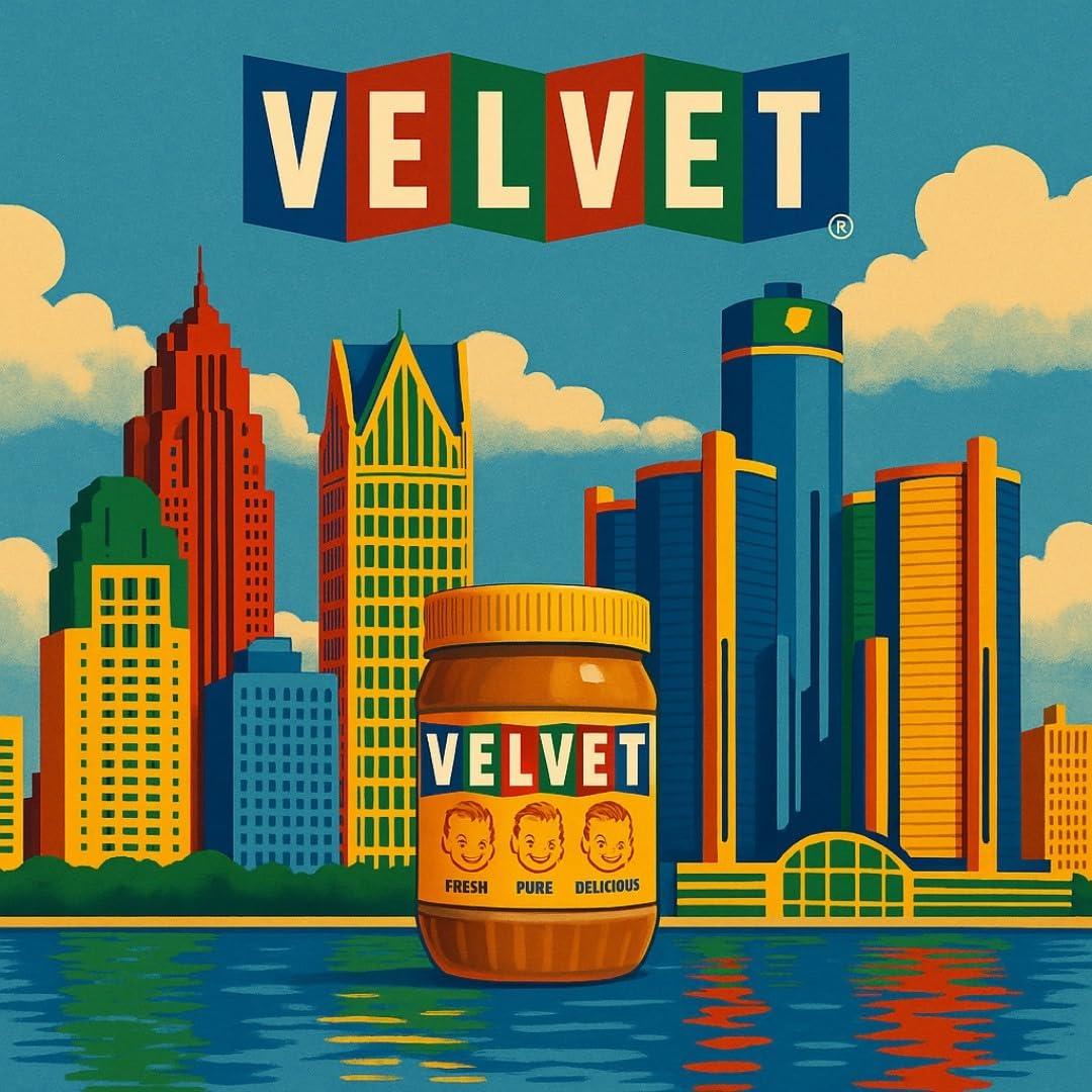 Velvet Peanut Butter, Creamy – Detroit’s Classic Since 1937, Smooth & Nostalgic Spread with “Fresh, Pure, Delicious” Label, Made in the USA, Gluten-Free, Perfect for Sandwiches, Baking & Snacking (18 Ounce Jar) - Image 7