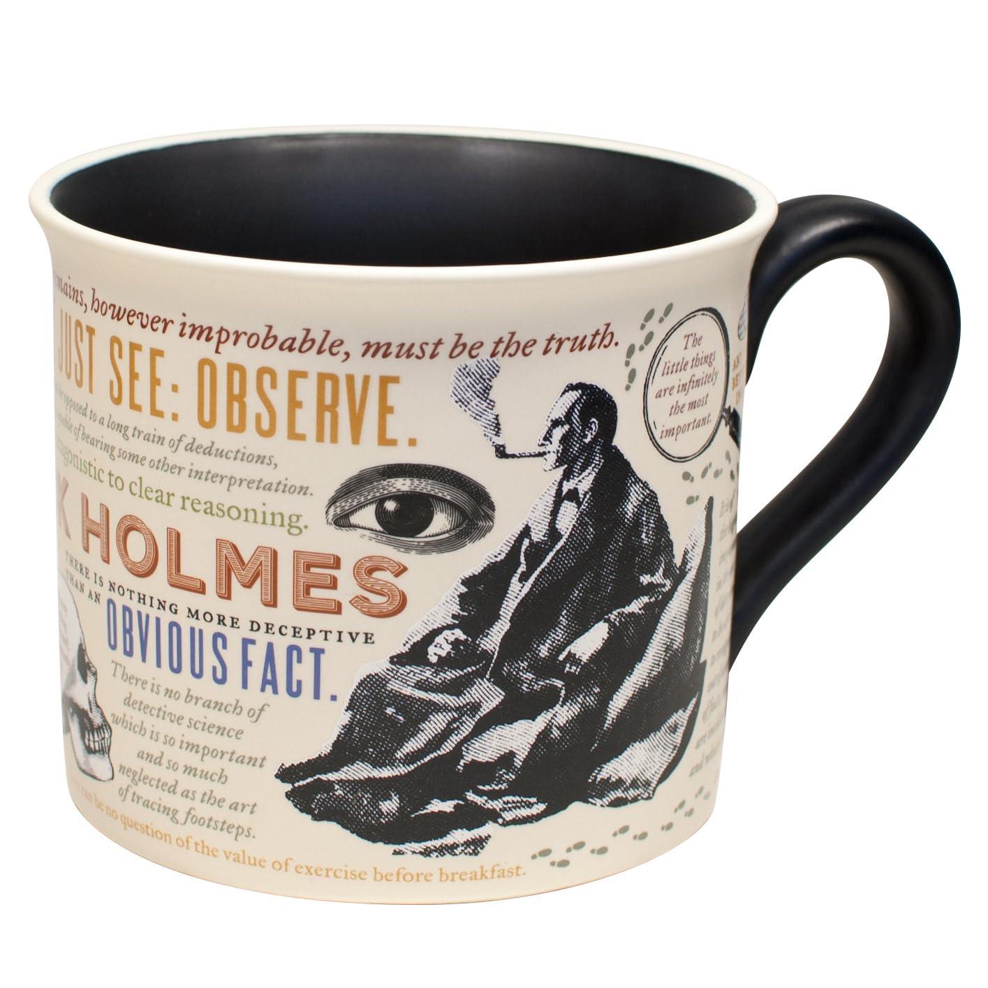 The Unemployed Philosophers Guild Sherlock Holmes Coffee Mug - Features Holmes Quotes, Rules of Deduction, Intriguing Images, and Sidney Paget's Portrait, Comes in a Fun Box - Image 5