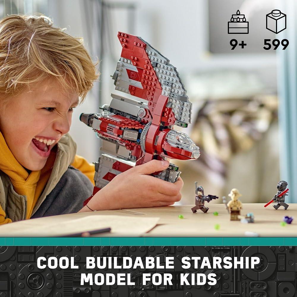 LEGO Star Wars Ahsoka Tano’s T-6 Jedi Shuttle Spaceship Toy - Star Wars Building Toys Set for Kids, Boys & Girls, Ages 9+ - Birthday Gift for Fans - 4 Minifigures - 75362 - Image 2