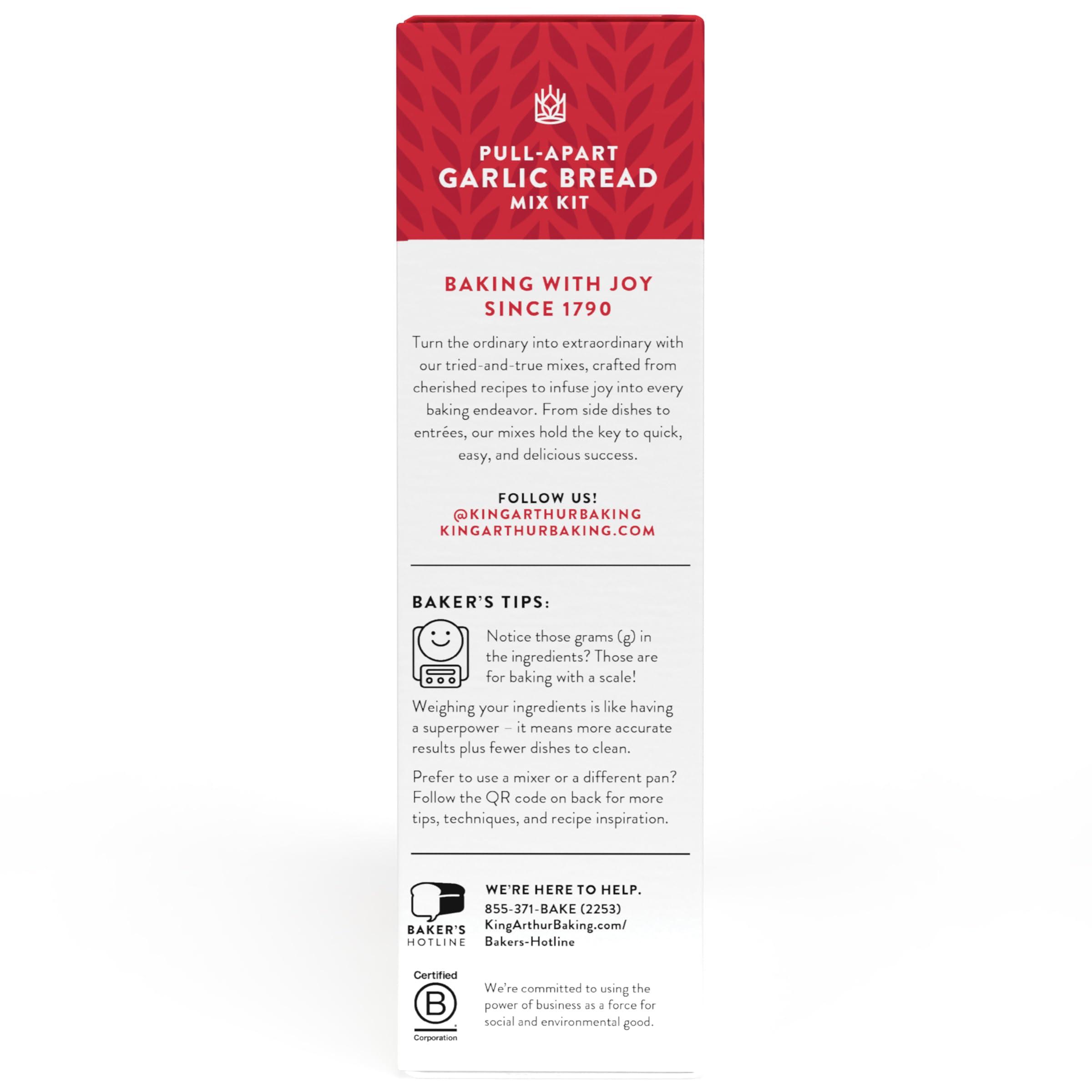 King Arthur Baking Company Pull-Apart Garlic Bread Mix Kit 15.25 oz., Baking Mix - Image 4