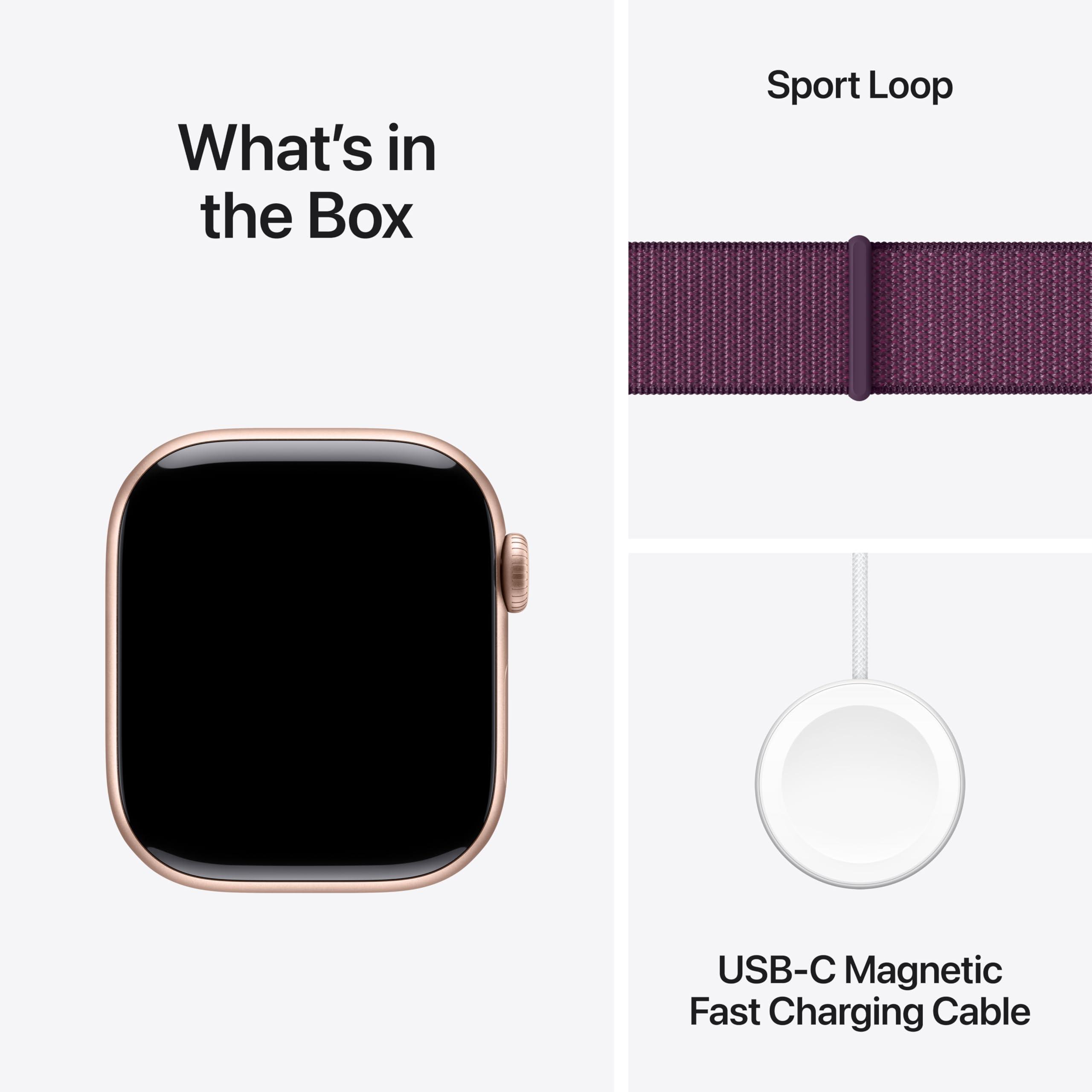 Apple Watch Series 10 [GPS 42mm case] Smartwatch with Rose Gold Aluminium Case with Plum Sport Loop. Fitness Tracker, ECG App, Always-On Retina Display, Carbon Neutral - Image 7