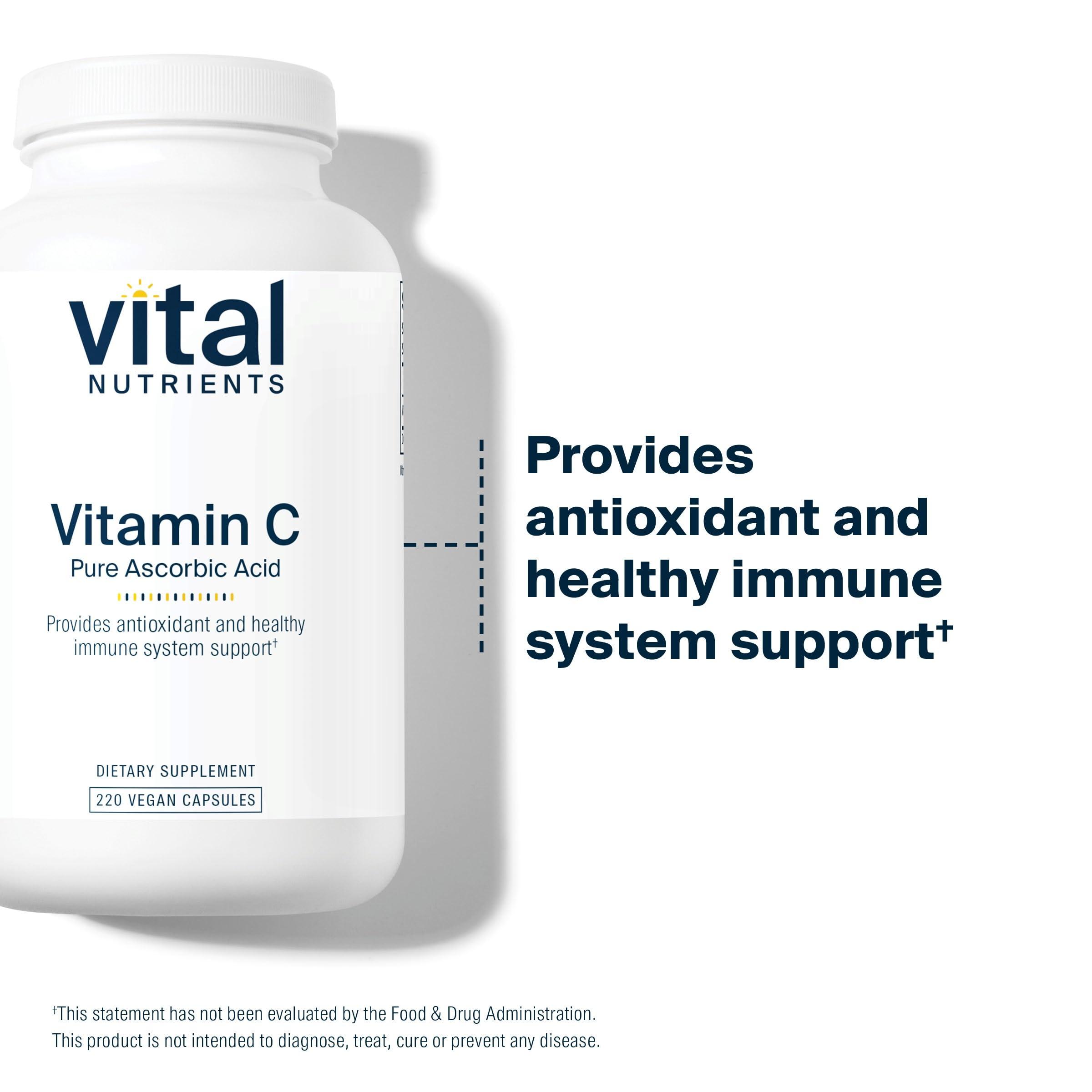 Vital Nutrients Vitamin C 1000mg (100% Pure Ascorbic Acid) | Vegan Antioxidant Supplement for Immune Support and Iron Absorption* | Gluten, Dairy and Soy Free | Non-GMO | 220 Capsules - Image 6