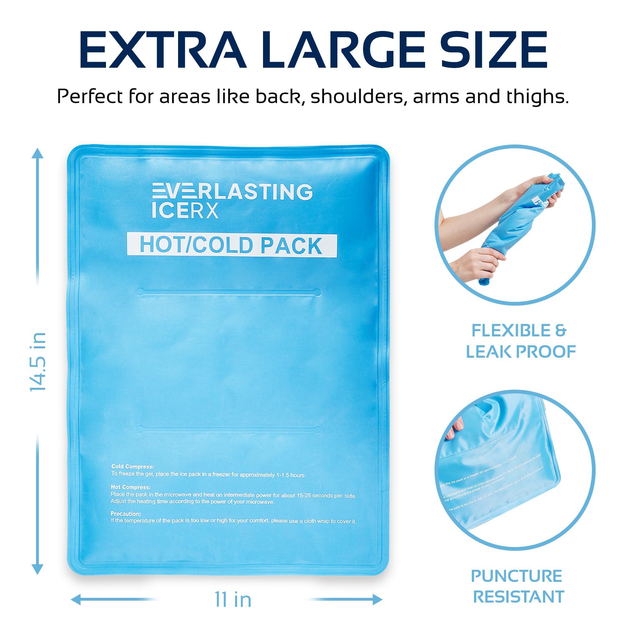 Reusable Ice Pack for Injuries | 11" x 14.5" - 2 Pack XL | Hot & Cold Pack | Large Ice Pack for Back Pain Relief, Soft Ice Packs Reusable, Flexible When Frozen - Image 6