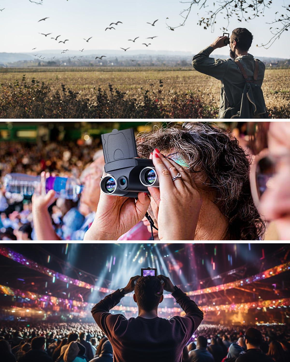 Digital Binoculars with Camera - 8X Digital Zoom, 2" LCD Display 40MP Camera 2.5K Videos Ideal for Concerts, Bird Watching, and Outdoor Adventures with 32GB SD Card - Image 6