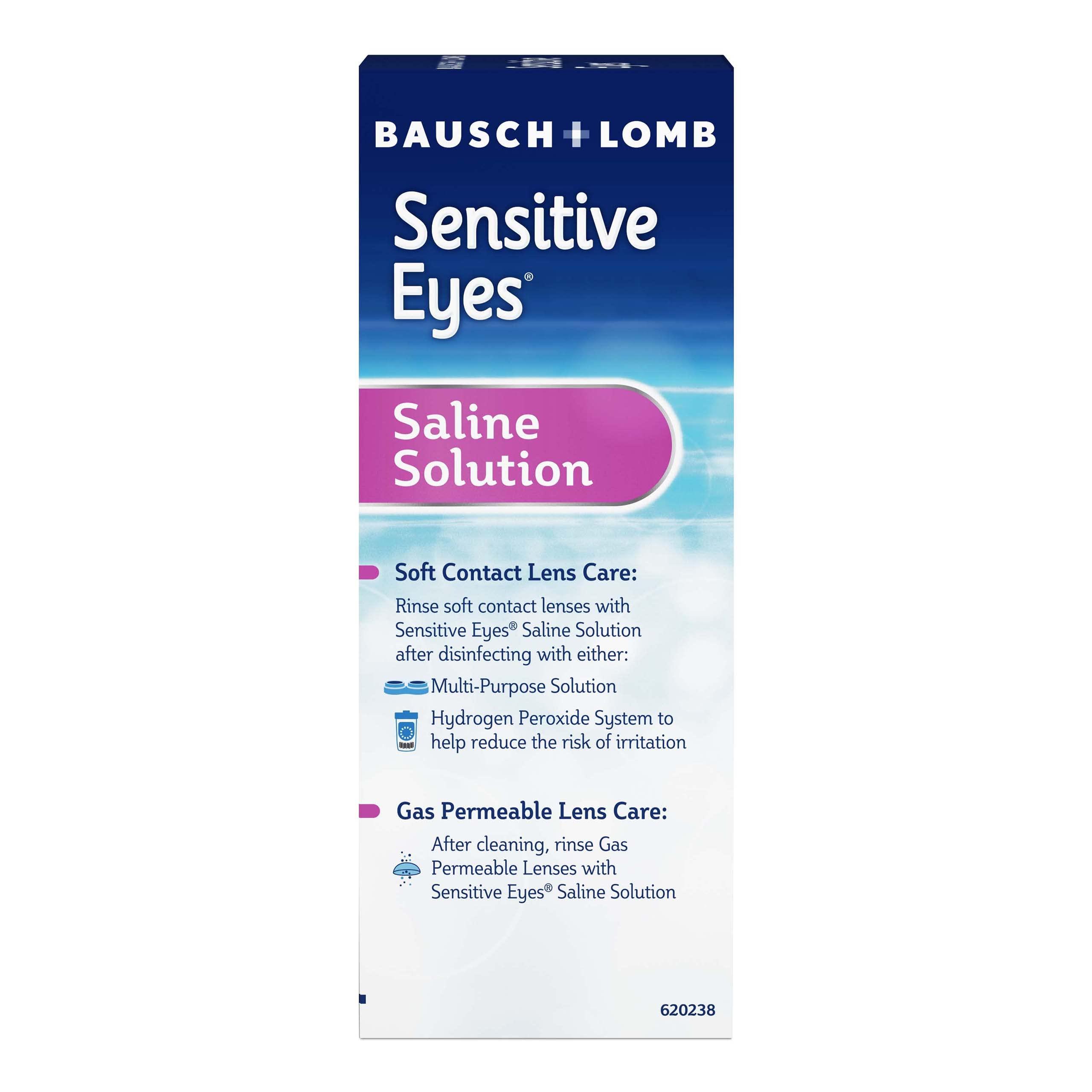 Bausch & Lomb Sensitive Eyes Contact Lens Solution Saline Solution for Sensitive Eyes, Soft Contact & Gas Permeable Lenses, 12 Fl Oz (Pack of 2) - Image 6
