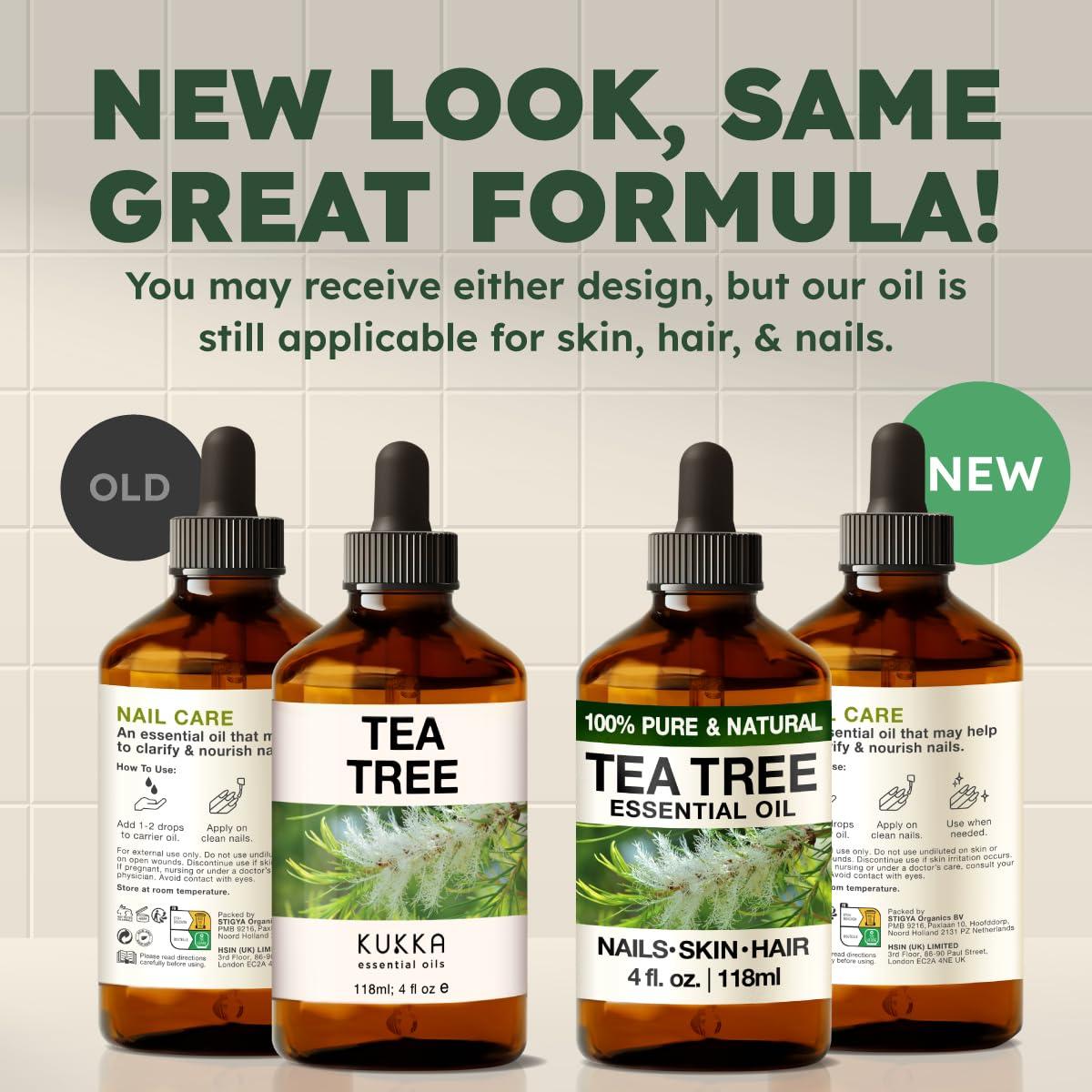KUKKA essential oils 100% Pure & Natural Tea Tree Oil for Skin, Hair, Toenails, Aromatherapy, & Soap Making Scent (4 fl oz/118 ml) - Image 7