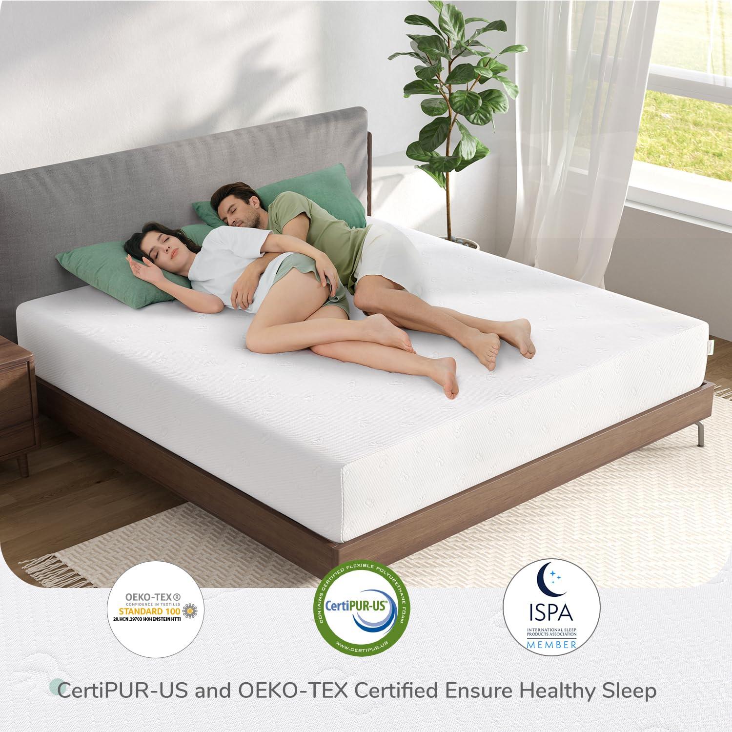 Novilla King Mattress, 12 Inch King Size Memory Foam Mattress with Comfort Foam for Pressure Relief & Cool Fresh Sleep, Removable Washable Cover,Mattresses in a Box,Medium Firm - Image 2