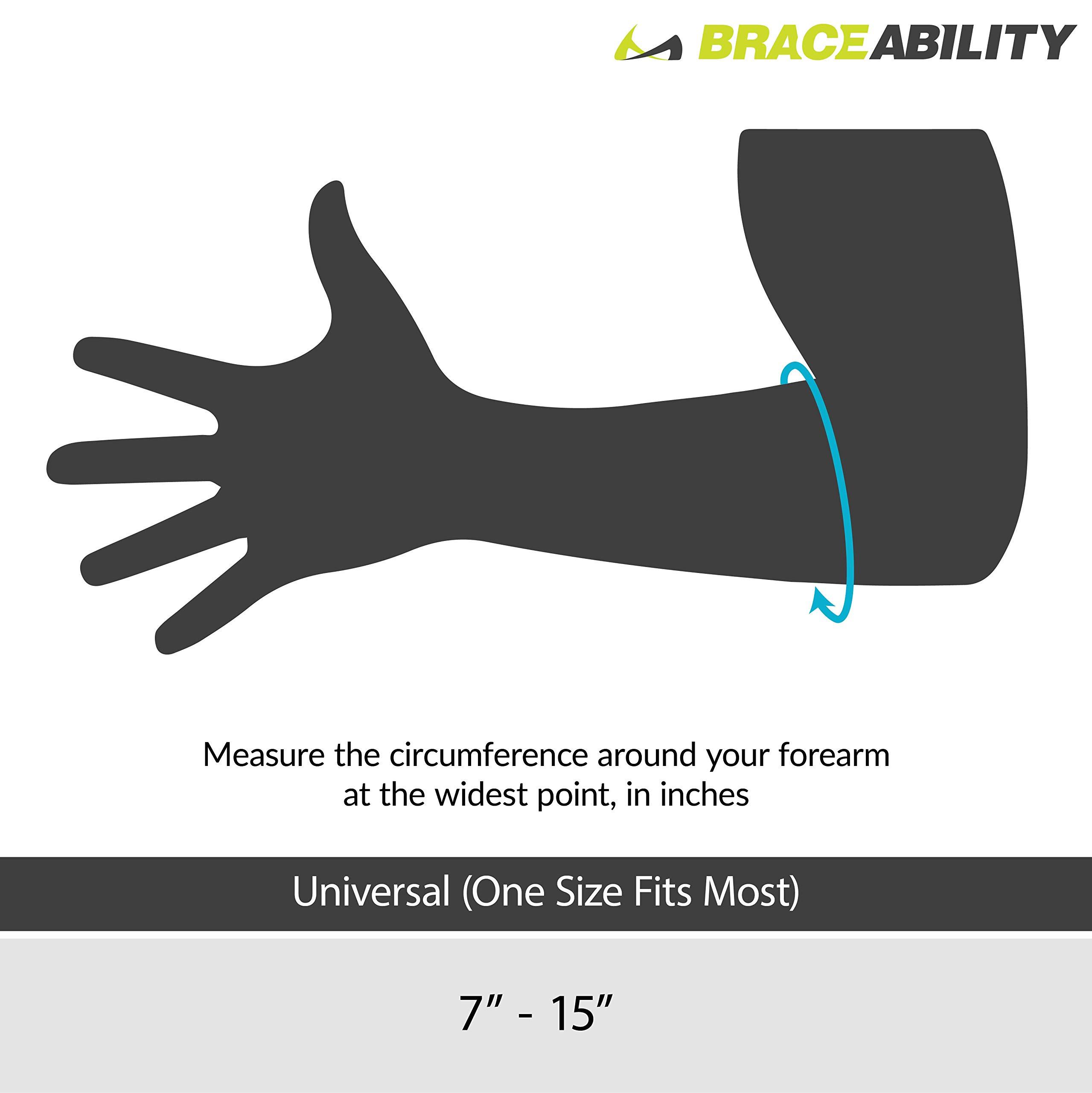 BraceAbility Epicondylitis Brace | Elbow Strap for Medial/Lateral Epicondyle Pain and Tendonitis Arm Compression Support Band for Men or Women (One Size Fits Most) - Image 2
