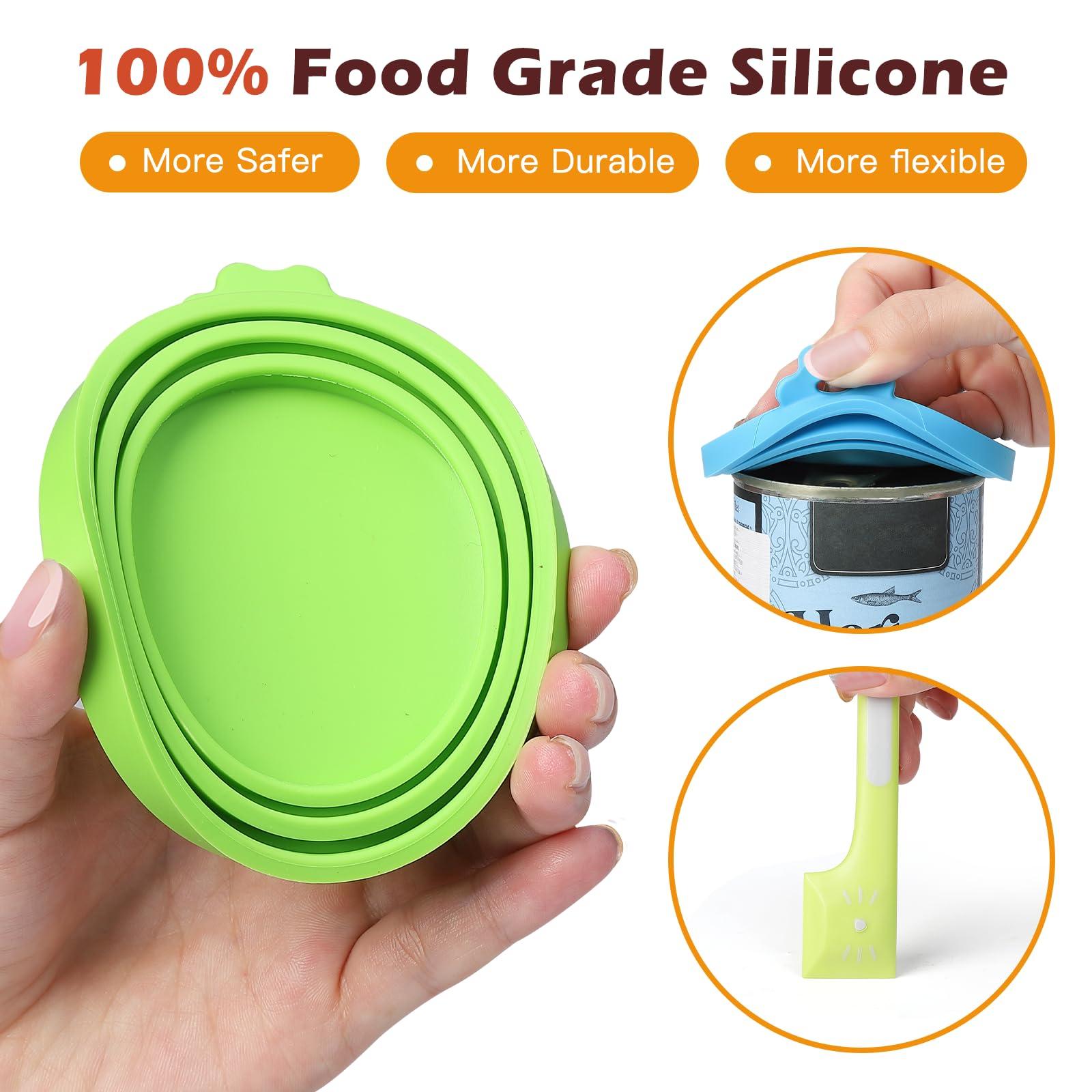 Ainvhh 8 PACK Can Lids, Pet Food Can Cover and Food Mixing Spoons Food Canned Scoop, Fits Most Standard Size Dog and Cat Can Tops for Pet Cat Dog Feeding Can and Wet Food Storage - Image 3