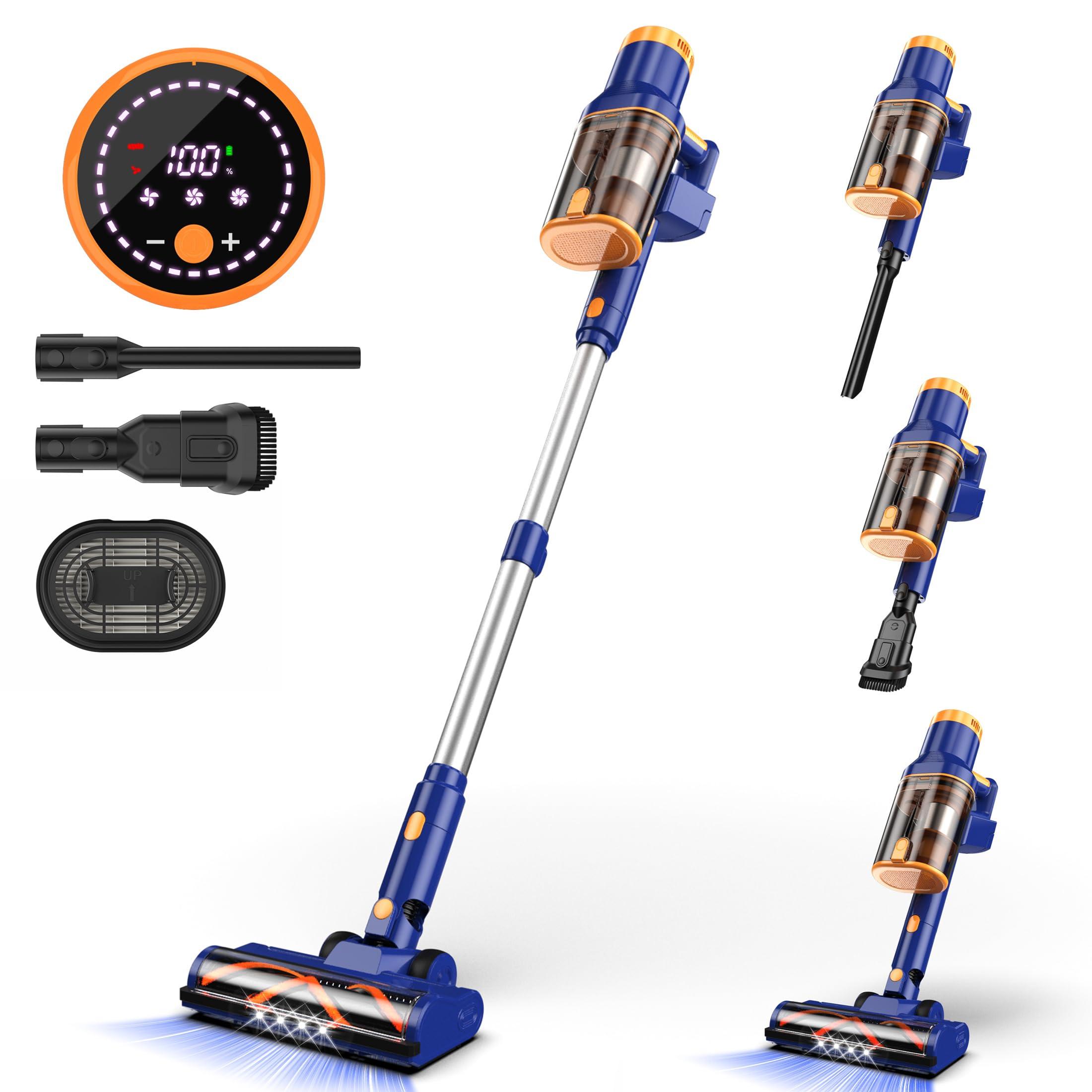 Haovac Stick Vacuum,350W/23Kpa Stick Vacuum with Smart Display (L)