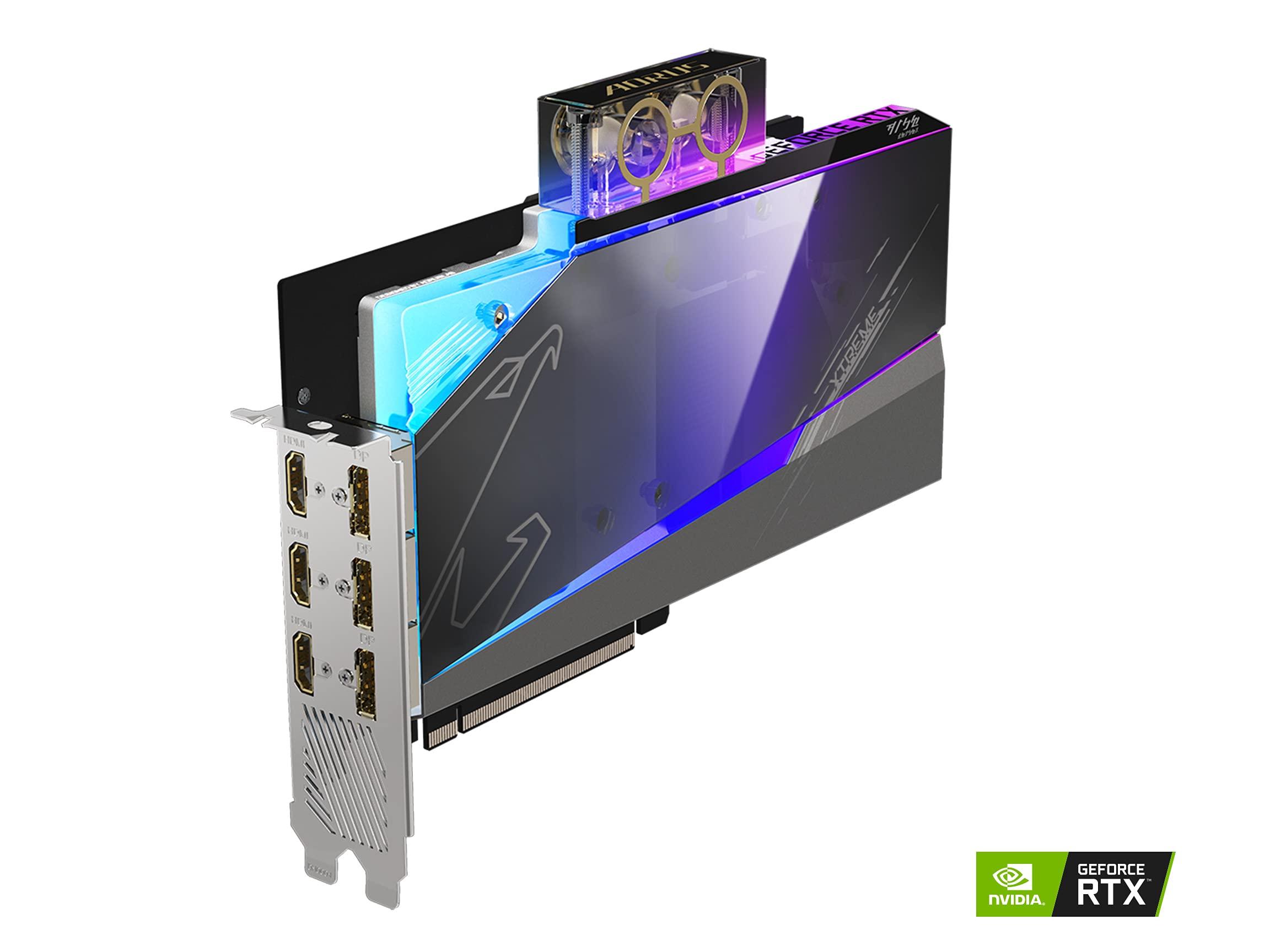 GIGABYTE AORUS GeForce RTX 3080 Xtreme WATERFORCE WB 10G (REV 2.0) Graphics Card, Water Block Cooling System, LHR, 10GB 320-bit GDDR6X, GV-N3080AORUSX WB-10GD REV2.0 Video Card - Image 6