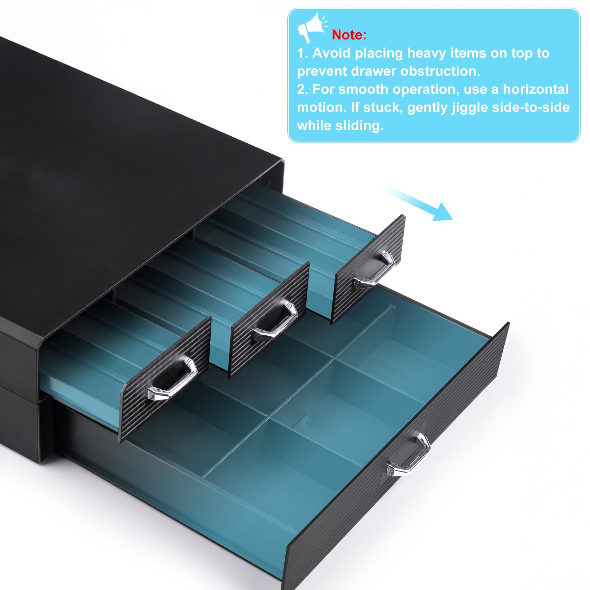 SZQINJI Coffee Pod Organizer 72/96 Pods Coffee Capsule Holder 2-Tier Coffee Pod Storage 4-Drawer Compact, Compatible with Keurig K-cup & Nespresso Capsule - Image 4