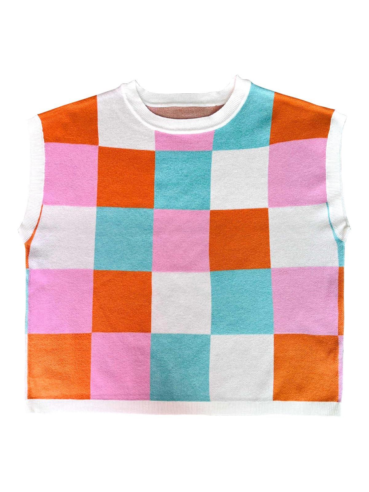 Womens Summer Crop Tops 2025 Cap Short Sleeve Sweater Vest Loose Shirts Business Vacation Outfits Trendy Fall Summer Top - Image 4