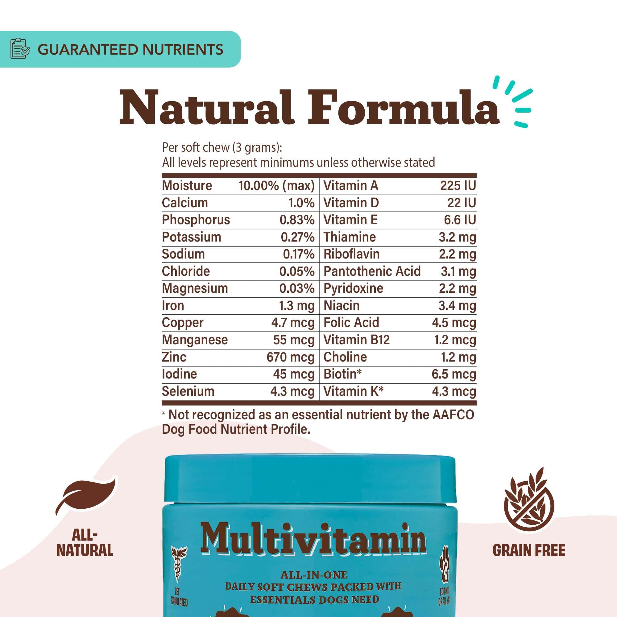 Natural Dog Company Multivitamin Chews (90 Pieces), Dog Vitamins and Supplements, Peanut Butter & Bacon Flavor, for Dogs of All Ages, Sizes, & Breeds, Supports Immune System, Antioxidant - Image 8