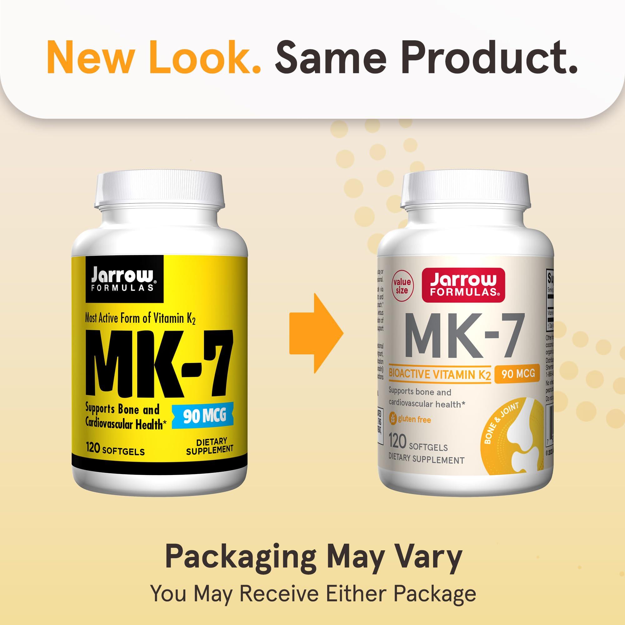 Jarrow Formulas MK-7 90 mcg - Bioactive Form of Vitamin K2 - 120 Servings (Softgels) - For Bone & Cardiovascular Health - Vitamin K2 MK-7 Dietary Supplement - K2 Vitamin Supplement MK-7 - Gluten Free - Image 2