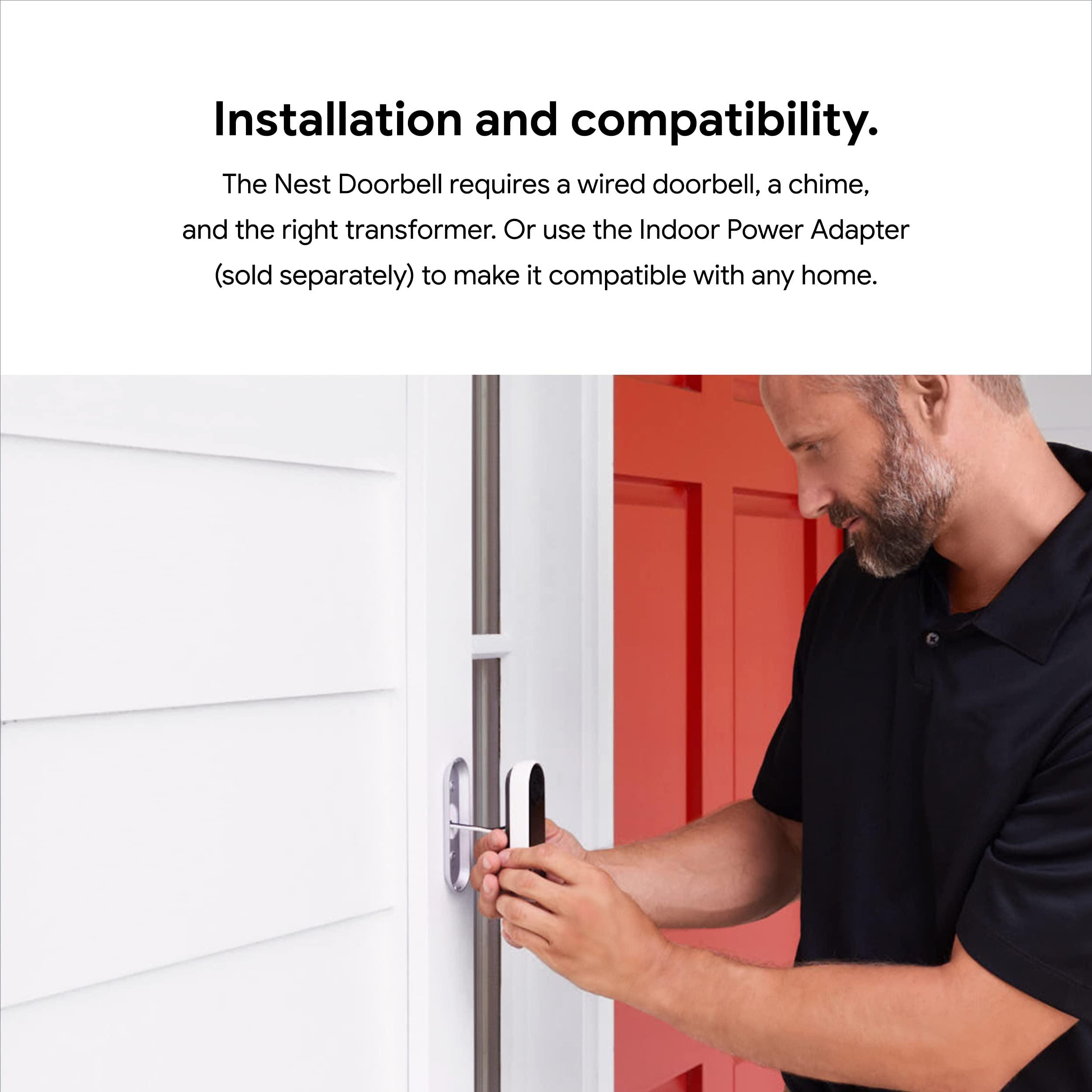 Google Nest Doorbell (Wired) - Formerly Nest Hello - Video Doorbell with 24/7 Streaming - Smart Doorbell Camera for Home with HDR Video, HD Talk and Listen, Night Vision, and Person Alerts - Image 9
