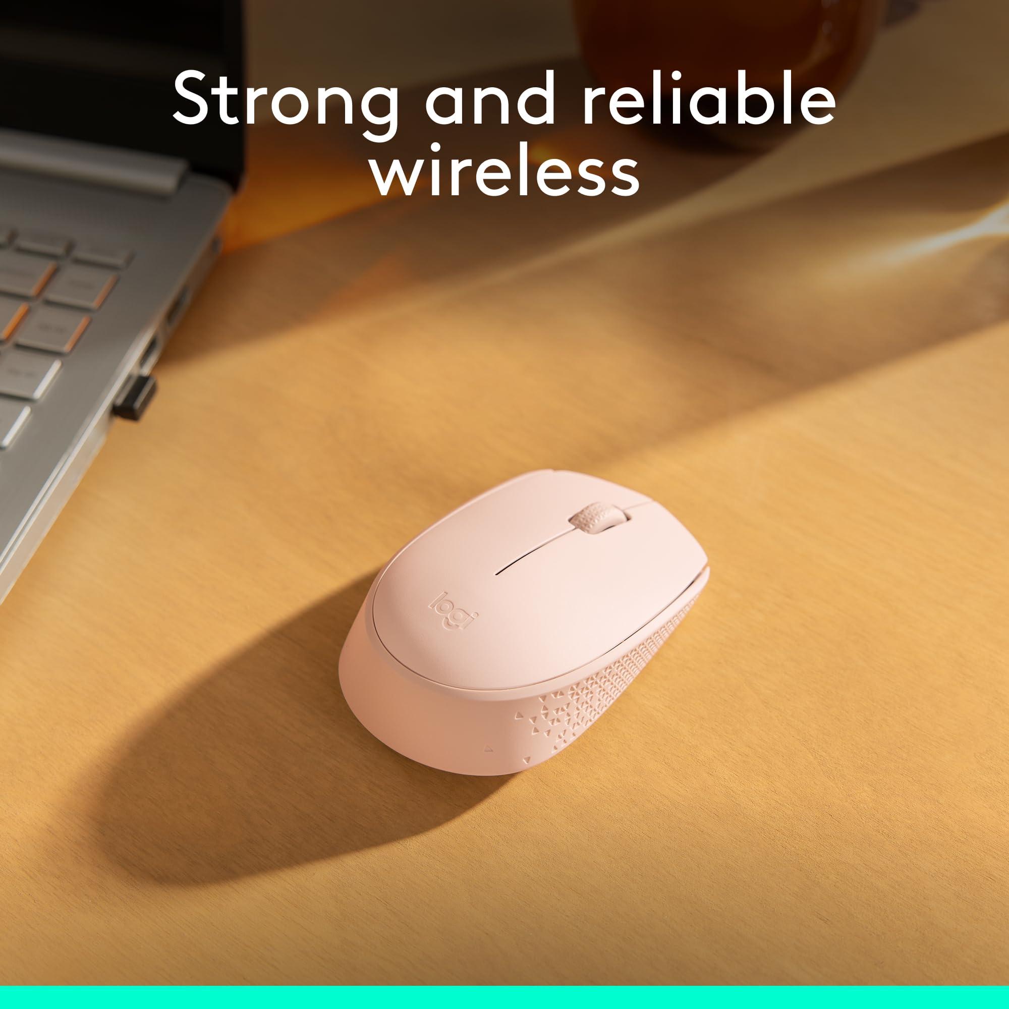 Logitech M170 Wireless Mouse for PC, Mac, Laptop, 2.4 GHz with USB Mini Receiver, Optical Tracking, 12-Months Battery Life, Ambidextrous - Rose (Renewed) - Image 2