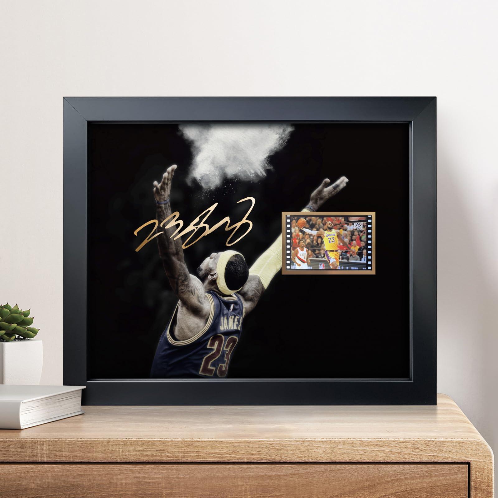sufenvera Framed LeBron James Basketball Photo with Signed 10x8 Inch,LeBron James of The Game Film Collection Display,Gifts for Lakers James Fans - Image 2