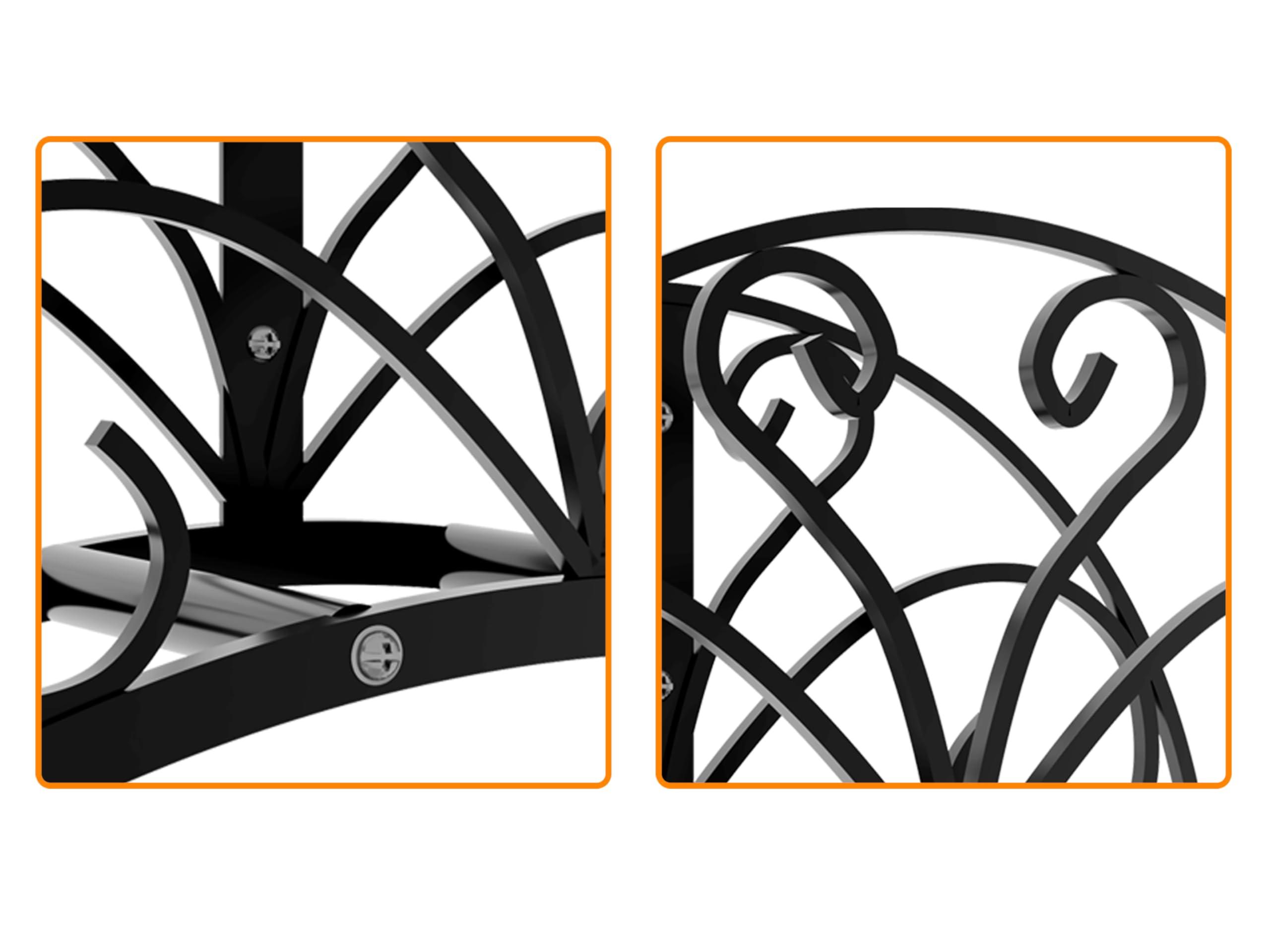 Fire Beauty Hose Holder,Water Hose Holder,Solid Metal Hose Hanger,Wall Mount Decorative Garden Hose Storage,Hose Reel Hose Organizer for Outside Yard - Image 6