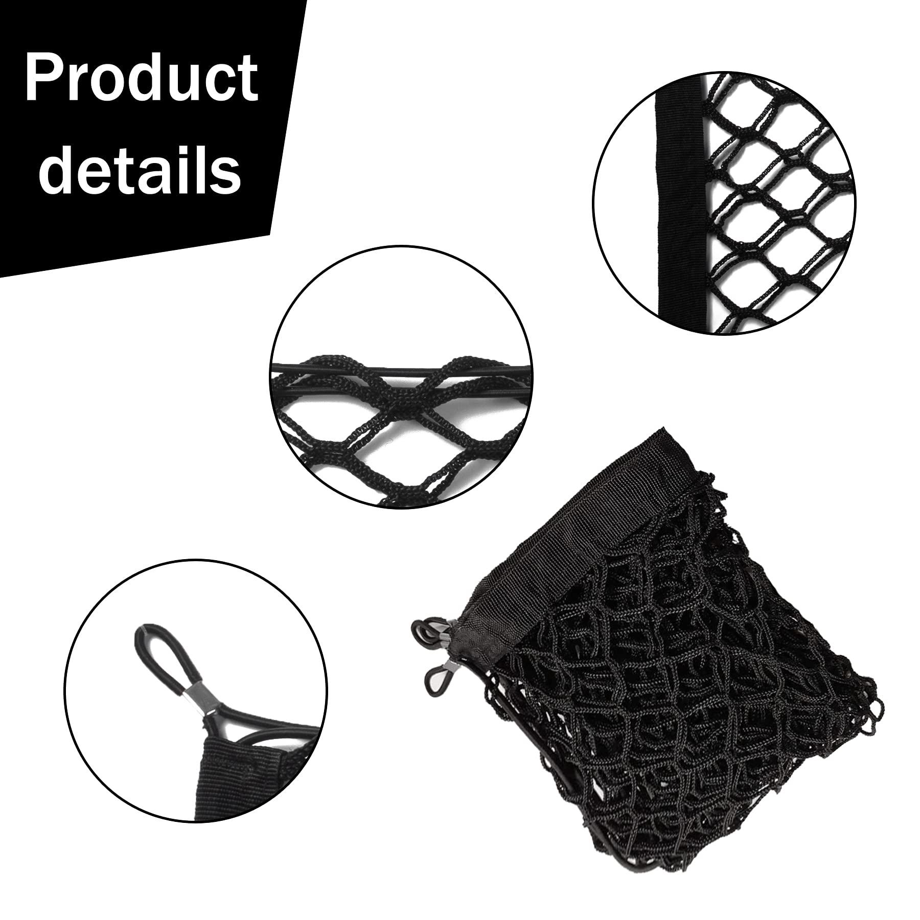 Amiss Cargo Net Stretchable, Car Exterior Accessories, Adjustable Elastic Trunk Storage Net with Hook for SUVs, Cars and Trucks (35.4x15.8 Inch) - Image 4