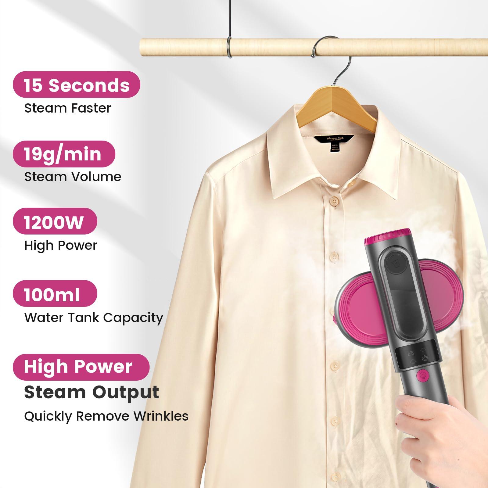 Handheld Portable Steamer for Clothes - LCD Display, Dual Function Wet/Dry Iron, 15s Heat-up, Rotatable Head - Home Travel Use clothes steamer - Image 4