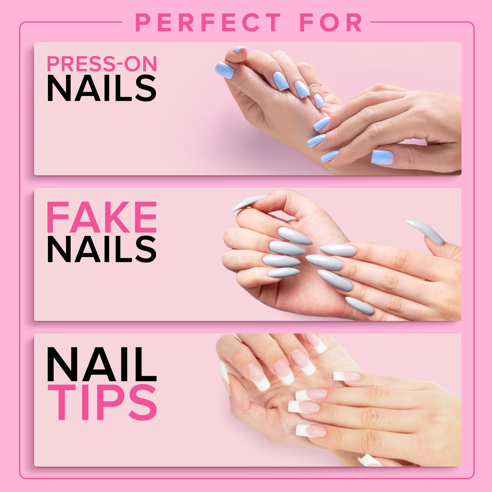 Super Strong Nail Glue for Press On Nails, Nail Tips & Acrylic Nails (8ml) NYK1 NailBond Brush On Glue for Press Ons, Tips & Acrylics - Long Lasting, Maximum Strength, Mess-Free Application - Image 8