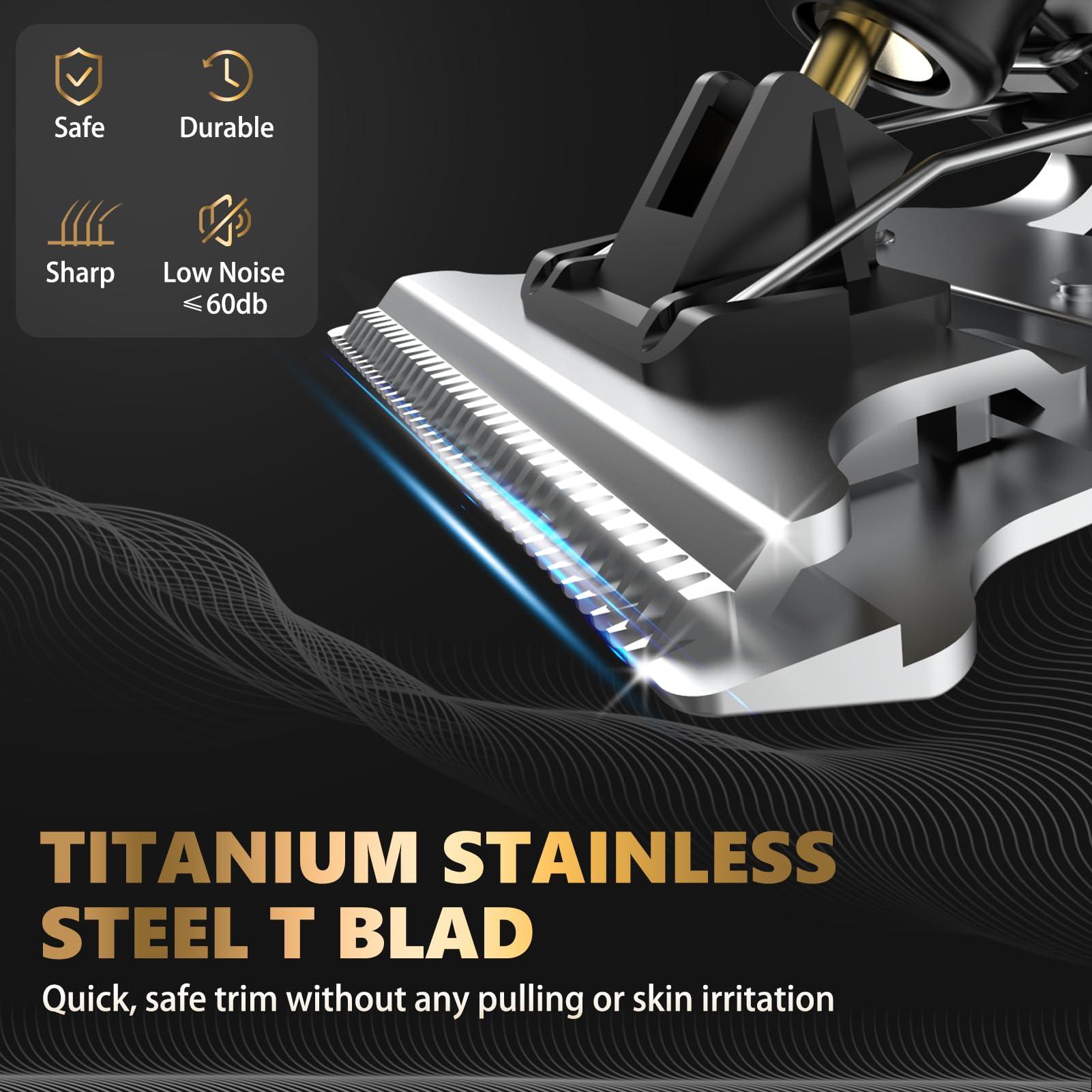 Ufree Hair Trimmer & Beard Trimmer for Men Professional, Electric Razor Shavers for Men, T Blade Precision Edgers Liners, Barber Clippers for Hair Cutting Mustache Facial, Mens Gifts - Image 3
