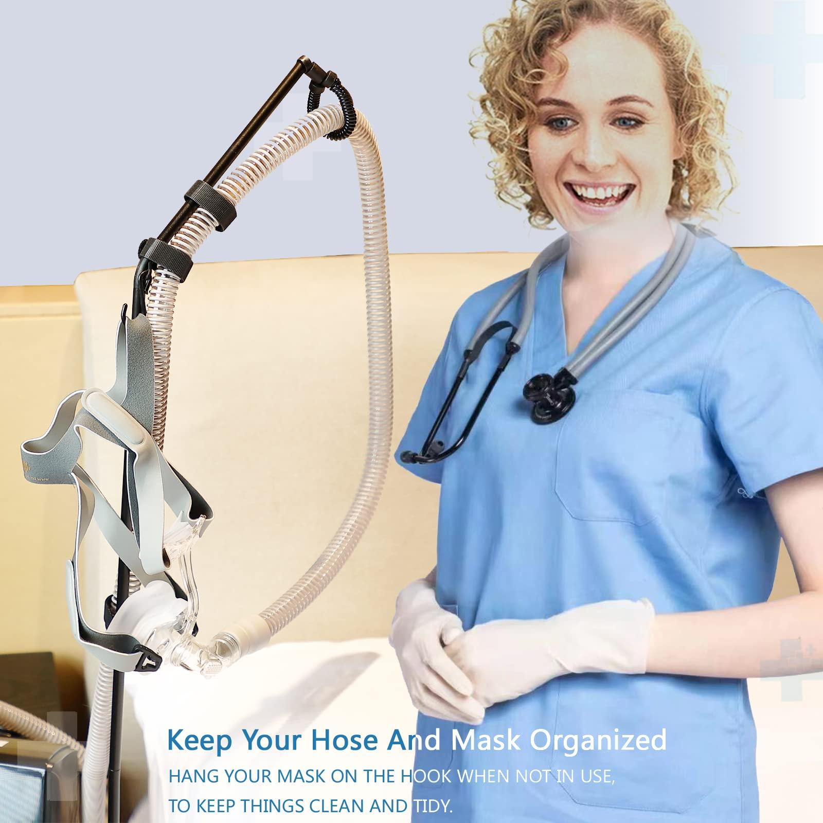LONYEON CPAP Hose Holder - CPAP Hose Hanger for Bed Avoid Tangling and Prevent Blockage,Keeps The Air Hose Up and Away from Your Face and Arms to Make You Sleep Better,Black - Image 2