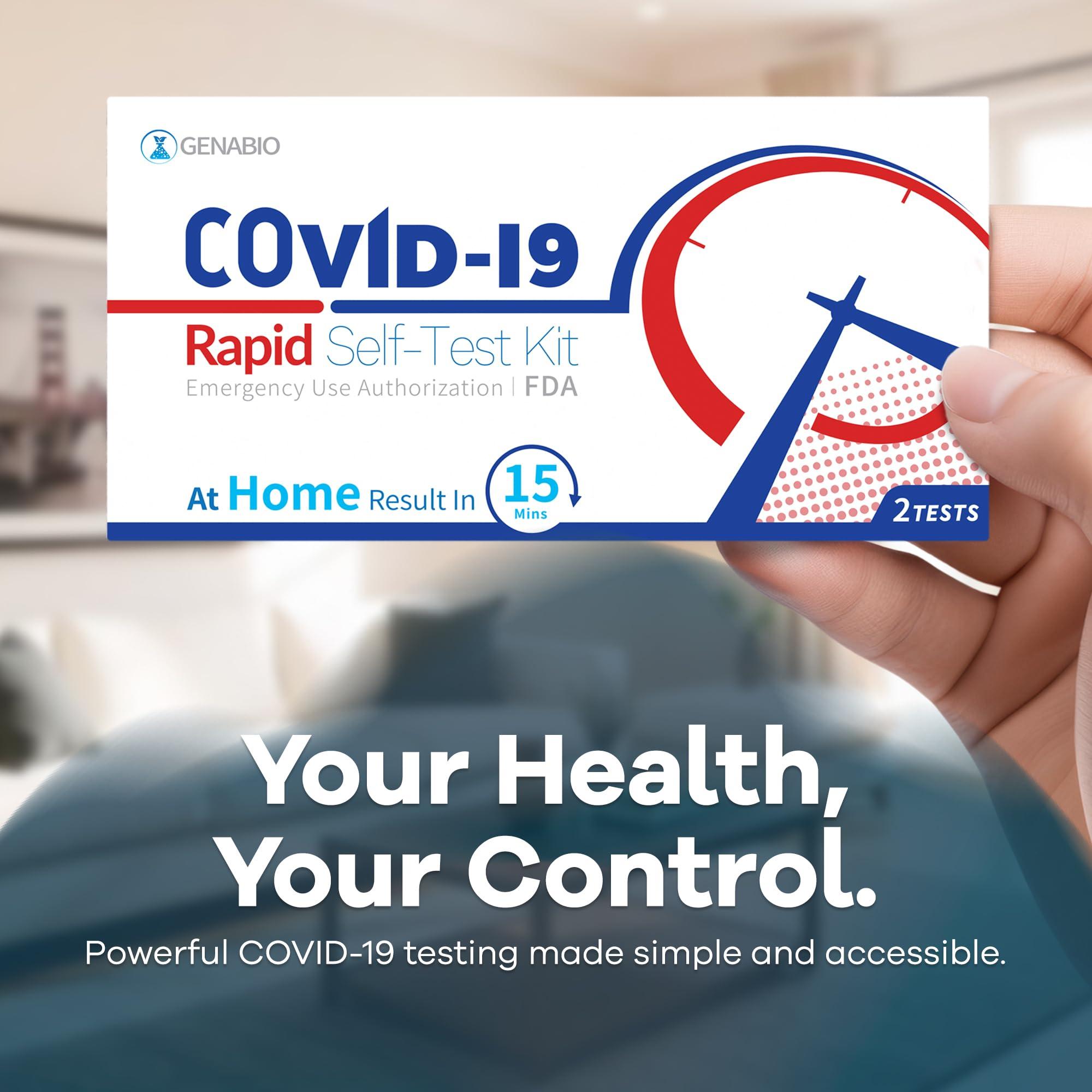 Genabio COVID-19 Antigen Rapid Test, 1 Pack, 2 Tests Total, FDA EUA Authorized OTC at-Home Self Test, Results in 15 Minutes with Non-invasive, Easy to Use Nasal Swab, HSA/FSA Eligible - Image 8