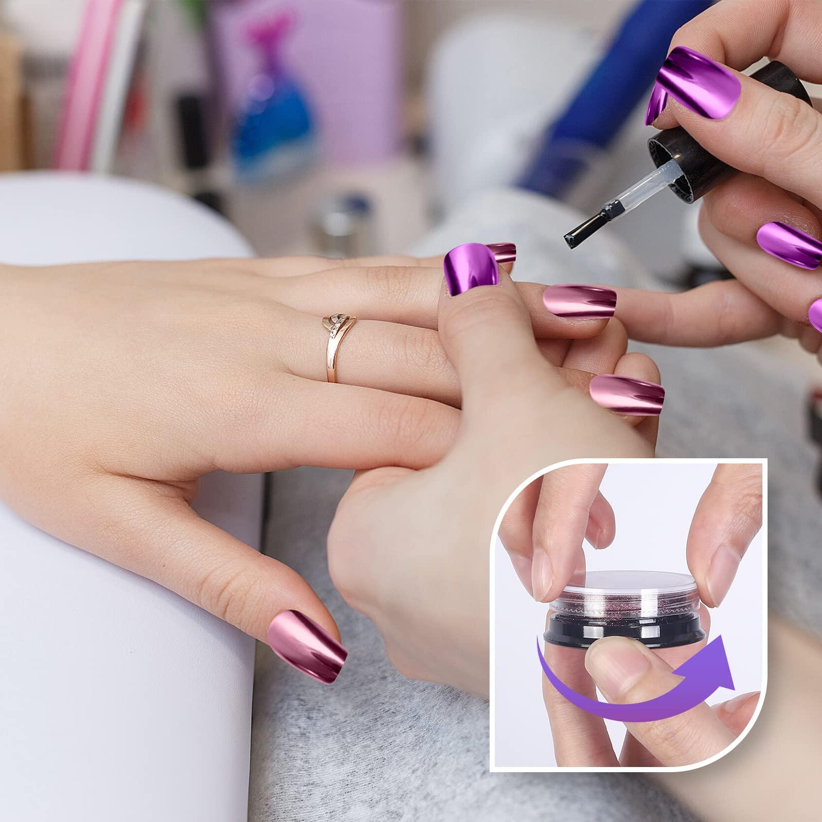 Artdone 16 Jars Chrome Nail Powder Nail Art Fimo Striping Tape Lines Decoration Metallic Mirror Effect Holographic Aurora Chameleon Pigment Powder 1g/Jar Pearl for Resin Craft & Nail Art - Image 5