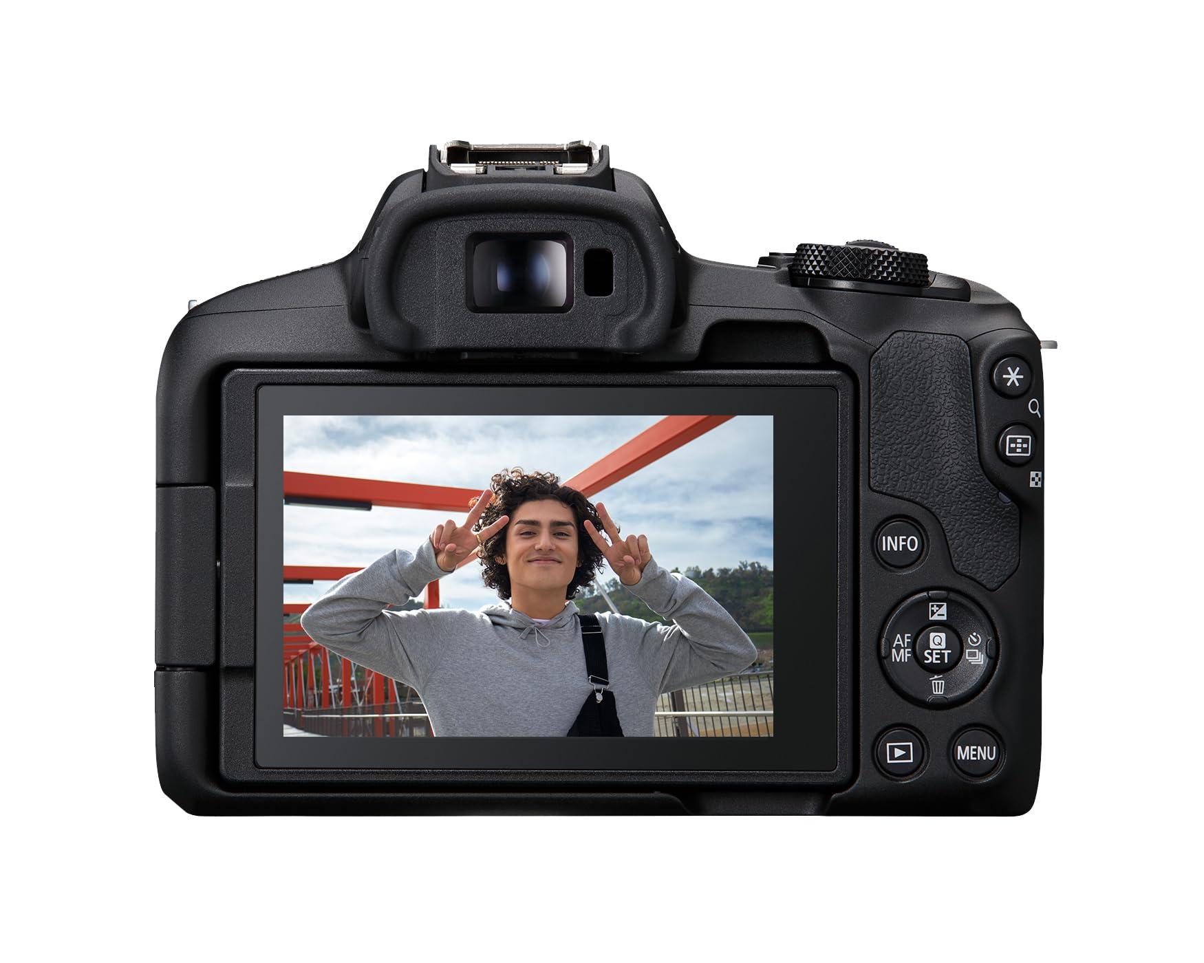 Canon EOS R50 Mirrorless Camera RF-S18-45mm F4.5-6.3 is STM Lens Kit, 24.2 Megapixel CMOS (APS-C) Sensor, 4K Video, Hybrid Camera, Photo and Video, Vlogging, Content Creator, RF Mount, Black - Image 4