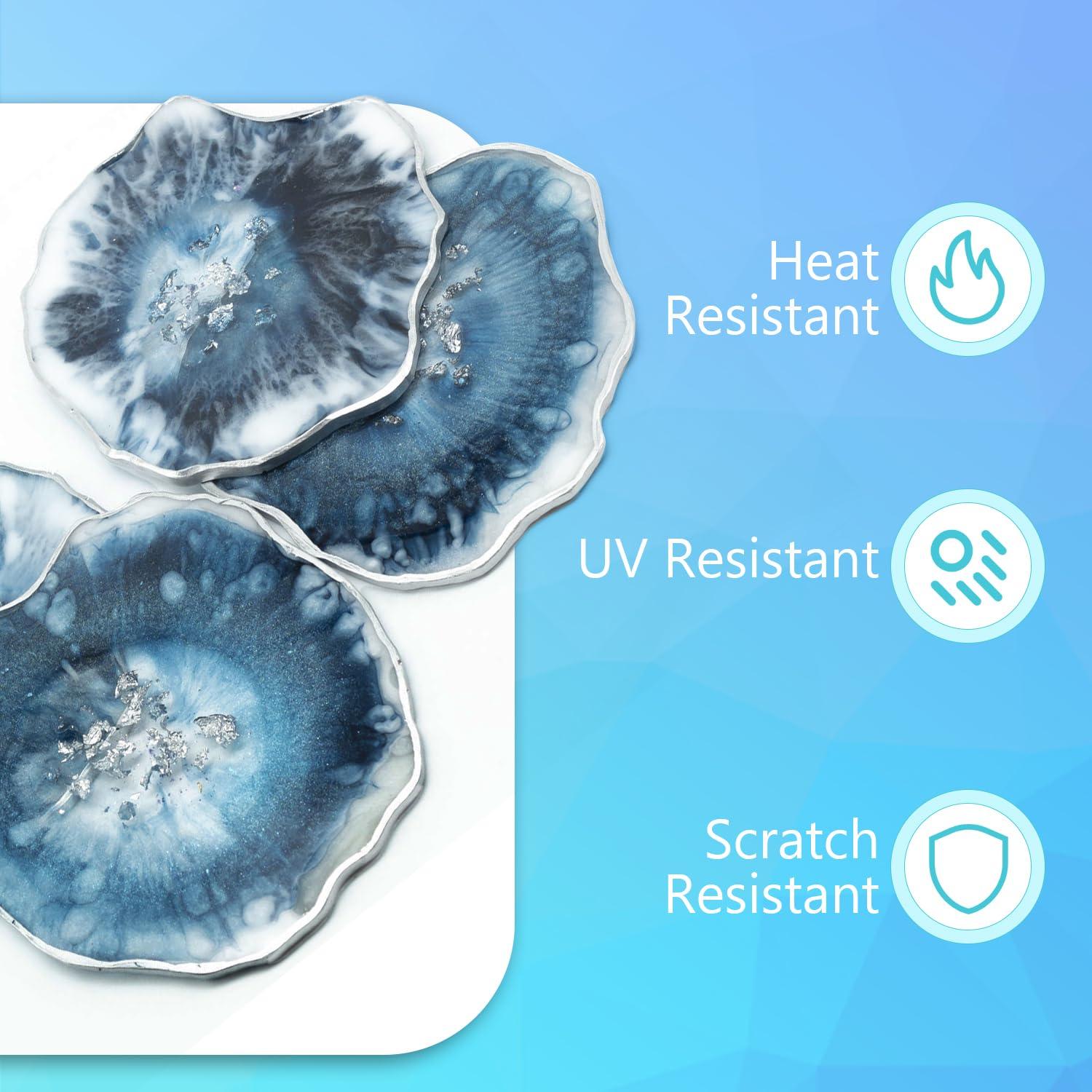 Epoxy Resin Kit Two Part 32 oz Crystal Clear Non-Yellowing Self-Leveling High Gloss UV & Heat Resistant Art/Craft/River Tables Beginner Friendly - Image 5