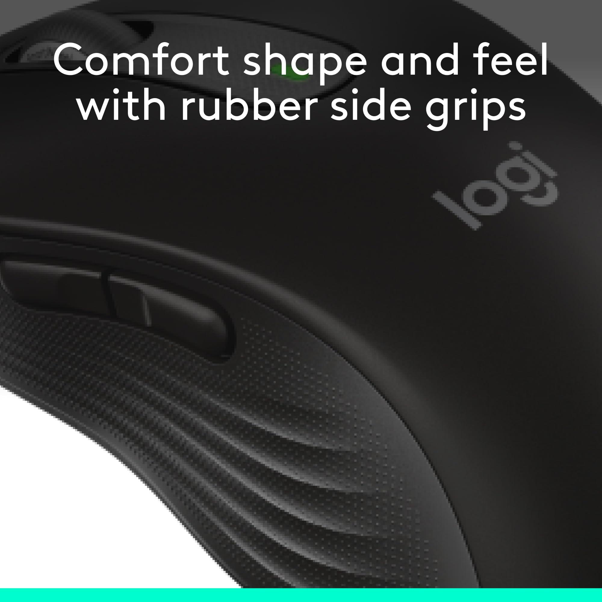 Logitech Wireless Mouse Signature M650 - Small to Medium Sized Hands, Right Handed, 2-Year Battery, Silent Clicks, Customizable Buttons, Bluetooth, PC/Mac?Chromebook - Black - Image 8
