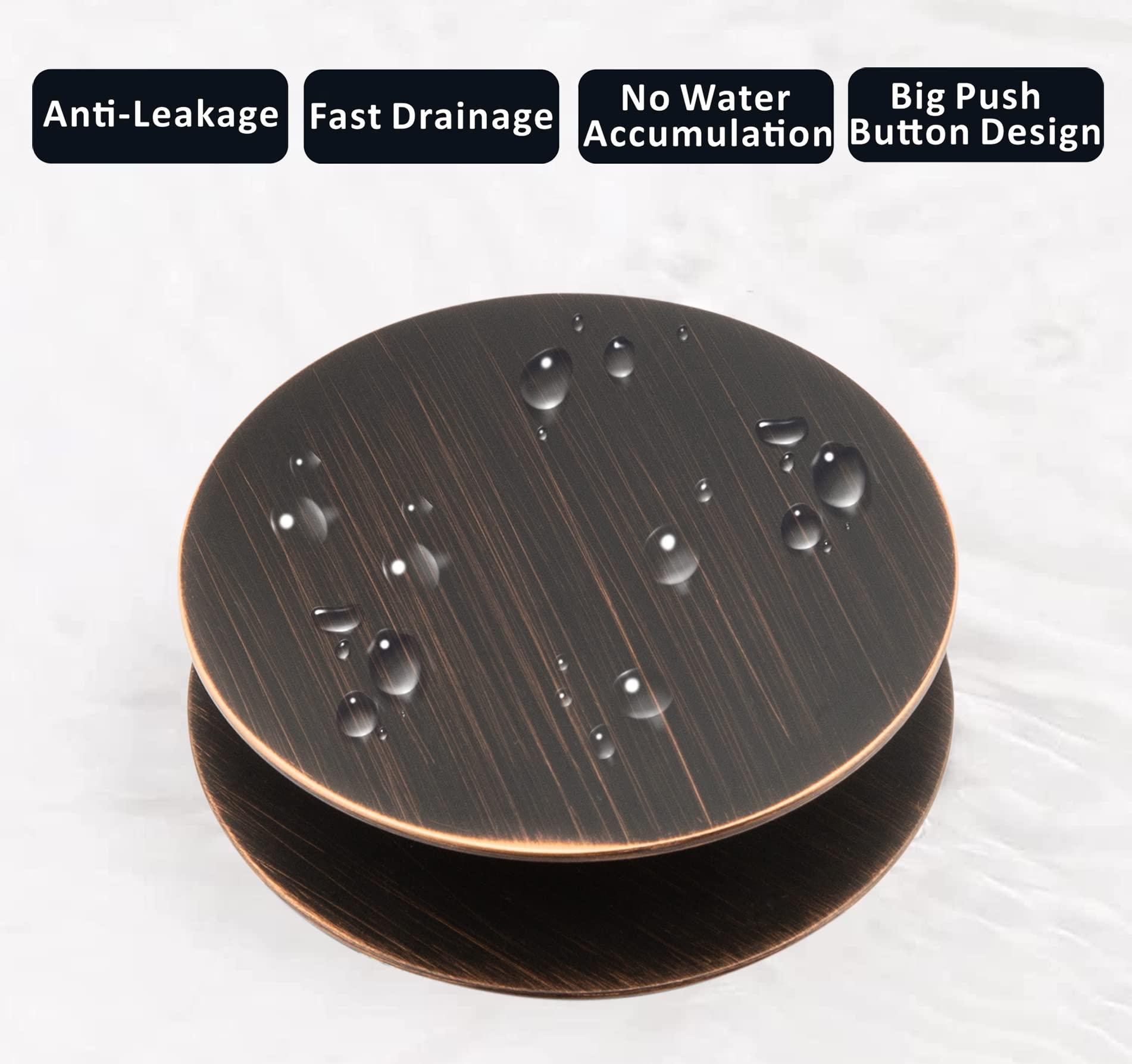 Artiwell Universal Bathroom Sink Drain Stopper, Fits Most Pop-Up Drains for Vessel Sink Lavatory Vanity, Sink Drain Strainer with Detachable Hair Catcher, Tested by Plumber in US (Oil Rubbed Bronze) - Image 5