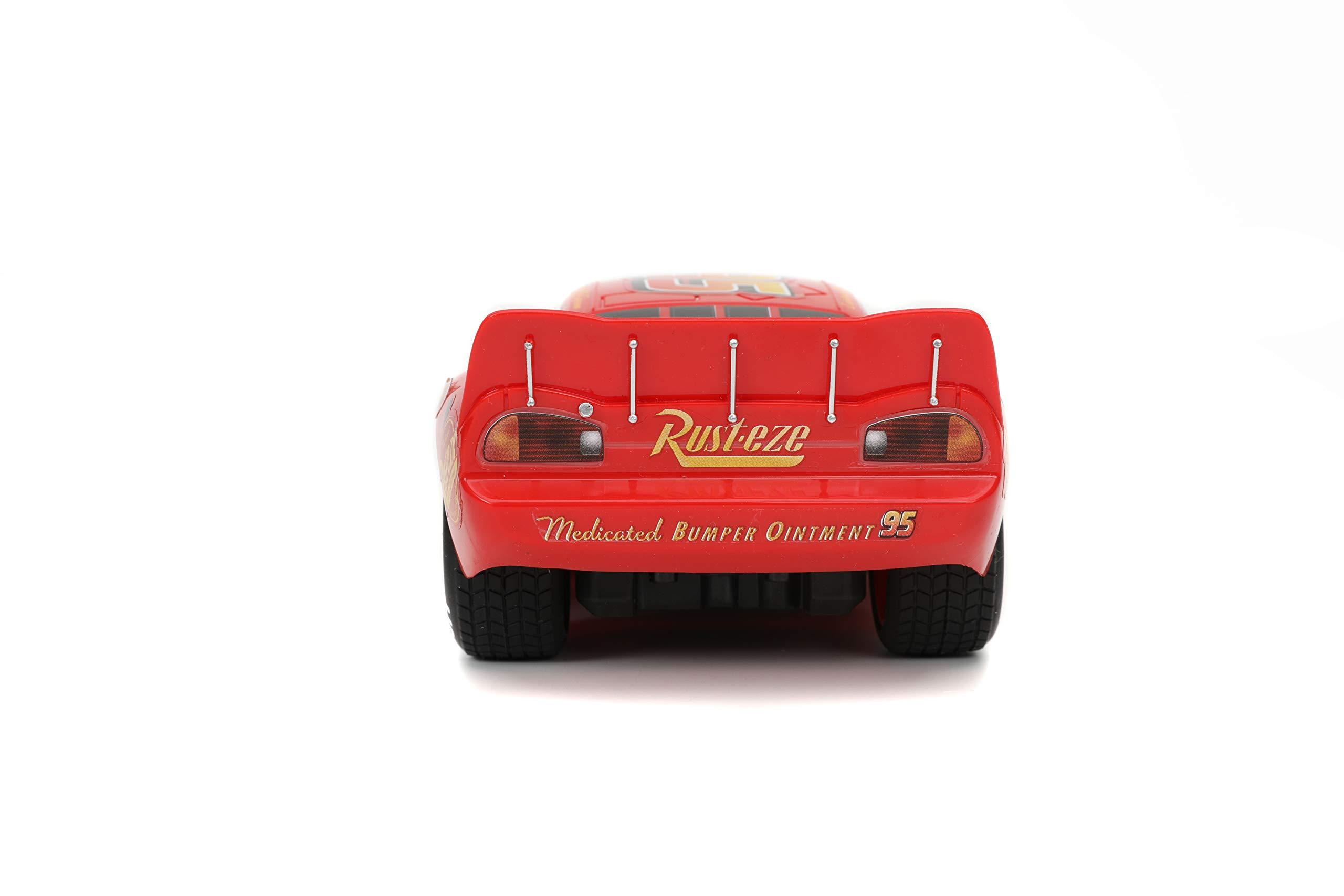 Jada Toys Pixar Cars 1:24 Lightning McQueen RC Remote Control Car 2.4 GHz Red Toys for Kids - Image 6