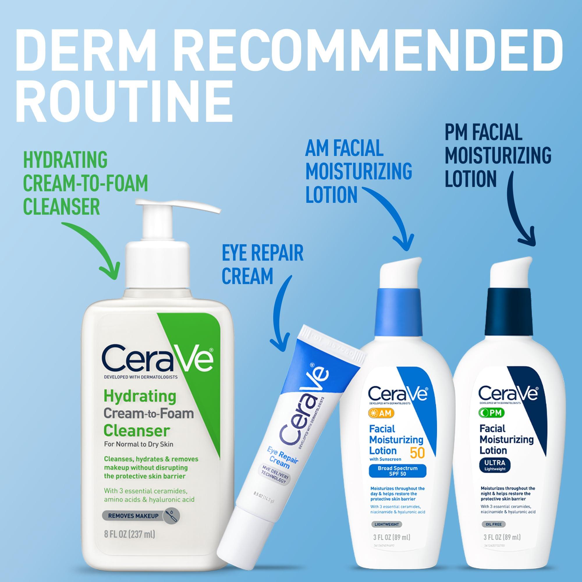 CeraVe Eye Repair Cream, Under Eye Cream For Puffiness And Bags Under Eyes, Hyaluronic Acid + Niacinamide + Marine Botanical Complex, Oil Free & Opthalmologist Tested - Image 6