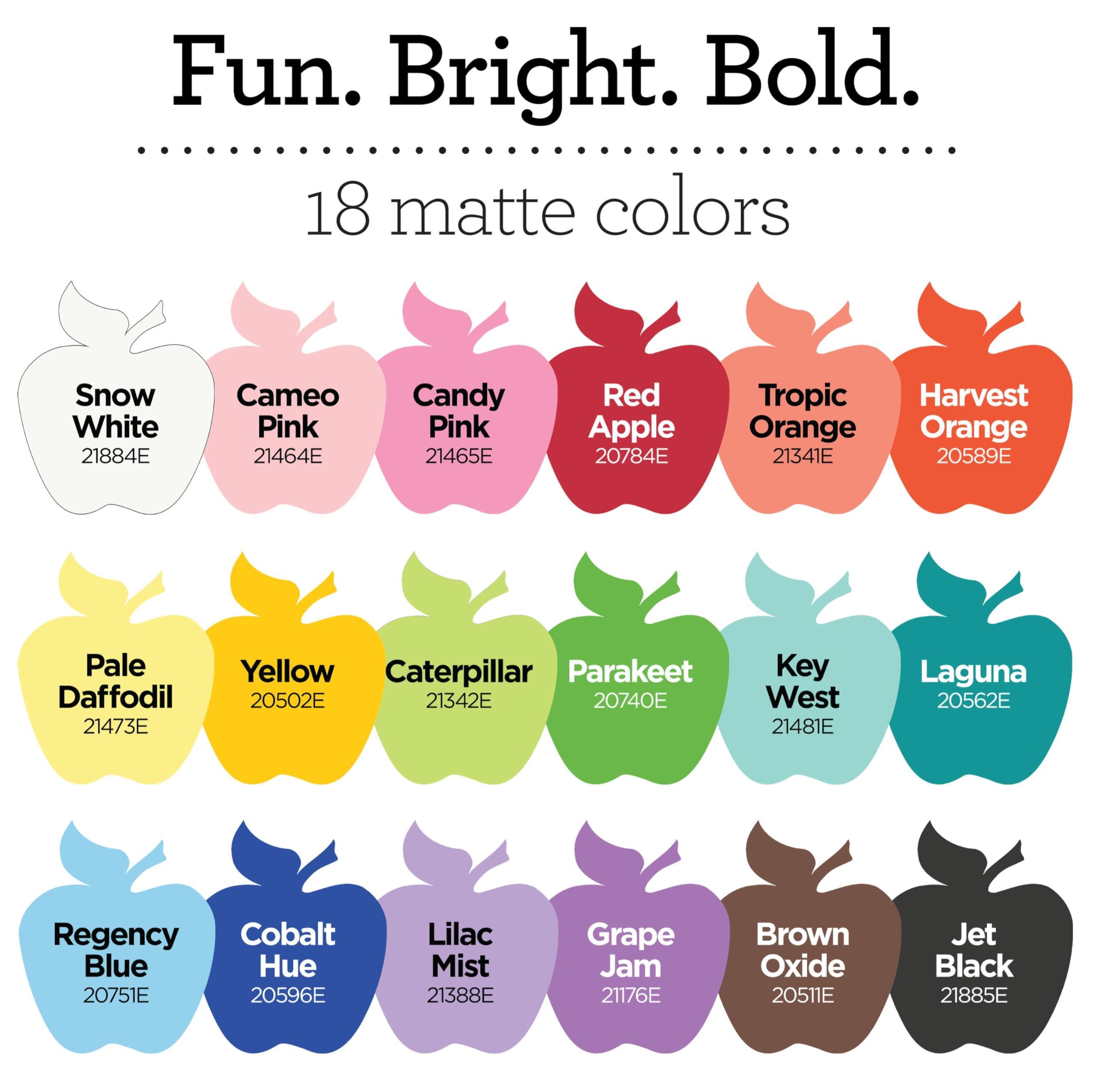 Apple Barrel, Pastel Dreams & Vivid Wonders Collection Acrylic Craft Paint, PROMOTCK, 2 fl oz each, 18 assorted matte colors, 18 count - Image 3