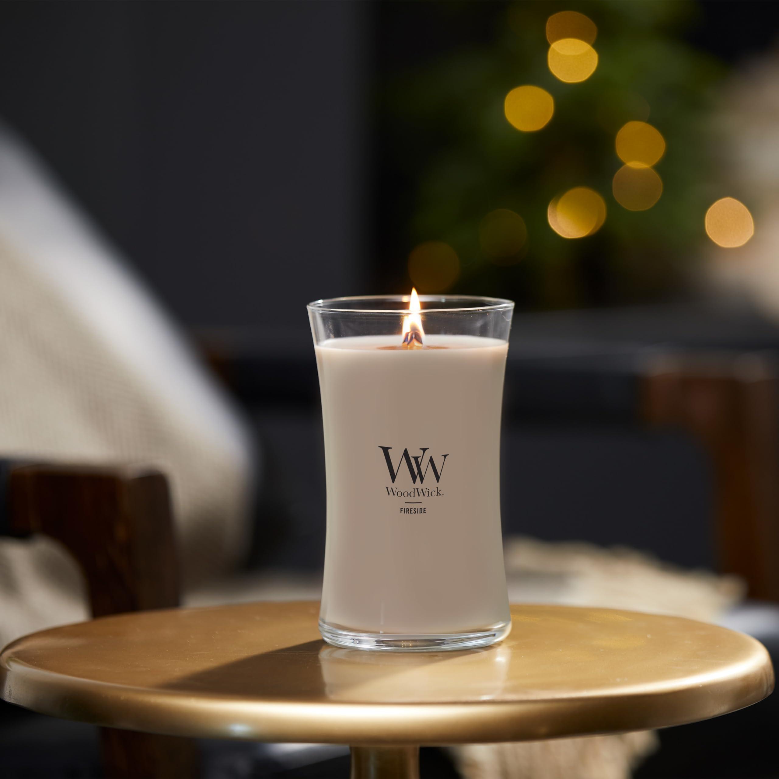 WoodWick Large Hourglass Fireside Candle Premium Soy Blend Wax Crackles as it burns Perfect for Gifting - Image 6