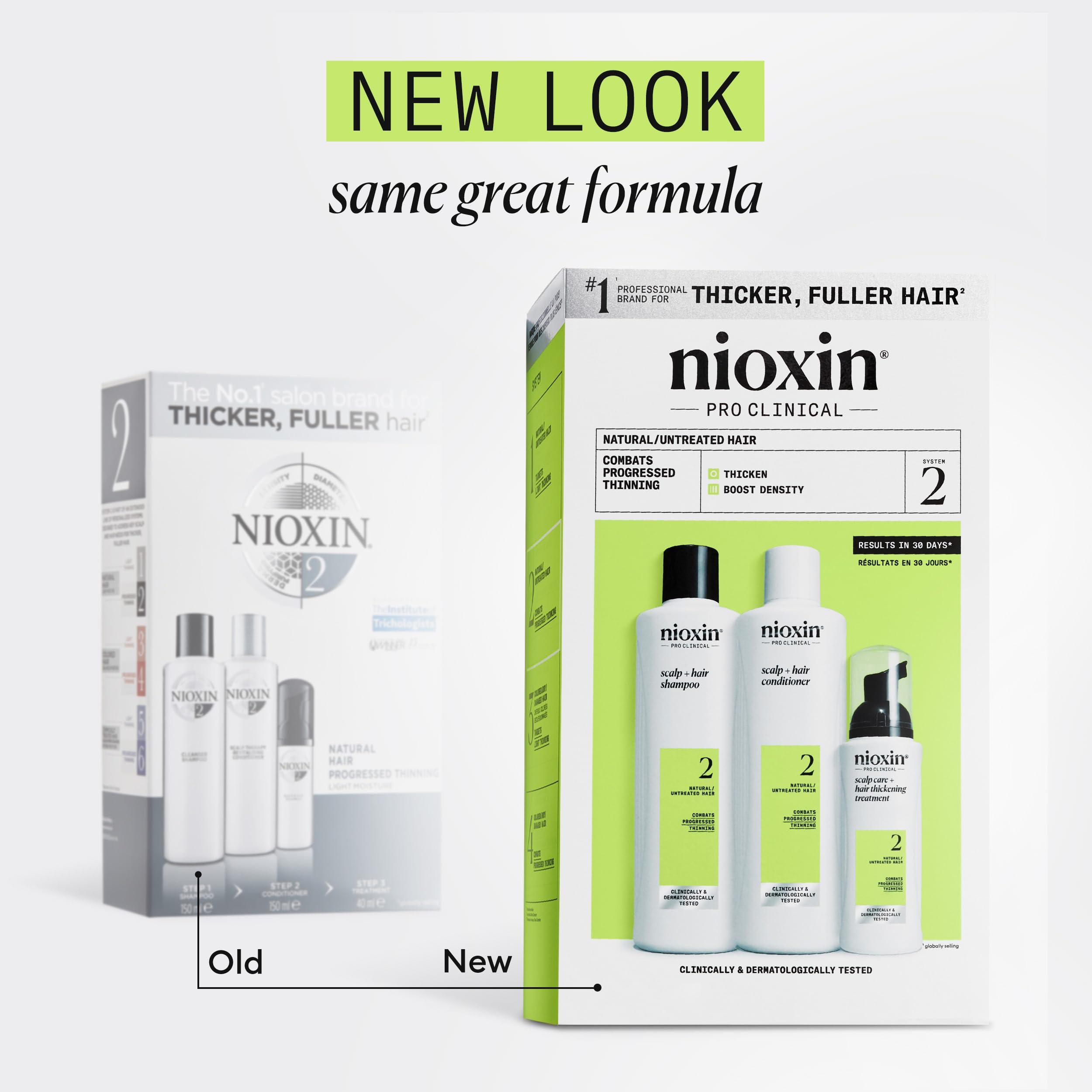 Nioxin Scalp + Hair Thickening System Kits | For Natural, Colored, & Damaged Hair with Light to Progressed Thinning | Strengthen & Boost Hair Density with Niacinamide & Biotin | 3 Month Supply - Image 2