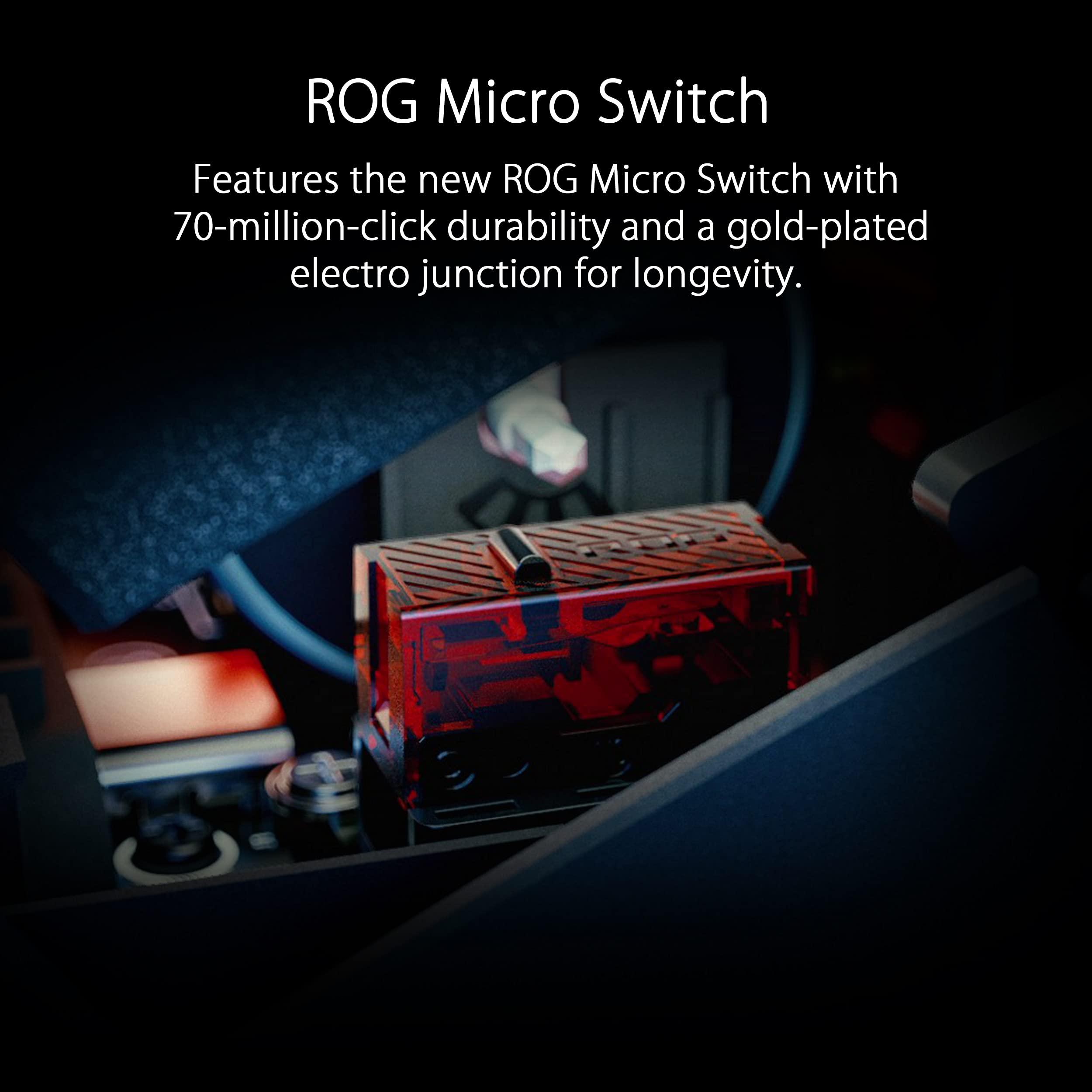 ASUS ROG Spatha X Wireless Gaming Mouse (Magnetic Charging Stand, 12 Programmable Buttons, 19,000 DPI, Push-fit Hot Swap Switch Sockets, ROG Micro Switches&Paracord and Aura RGB lighting),Black - Image 5