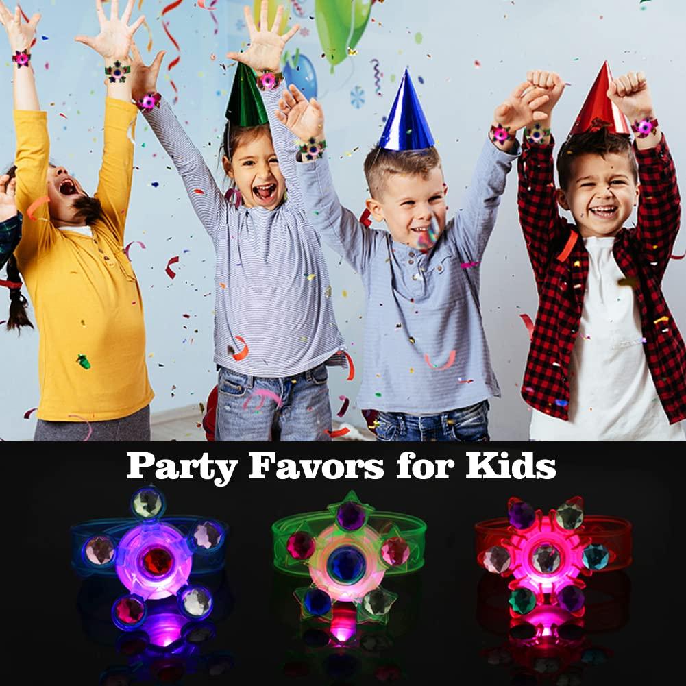 Party Favors for Kids 4-8 8-12, 32Pack LED Light Up Fidget Spinner Bracelets Goodie Bag Glow in The Dark Party Supplies Treasure Box Prizes Birthday Stocking Stuffers Christmas Gifts For Boys Girls - Image 4