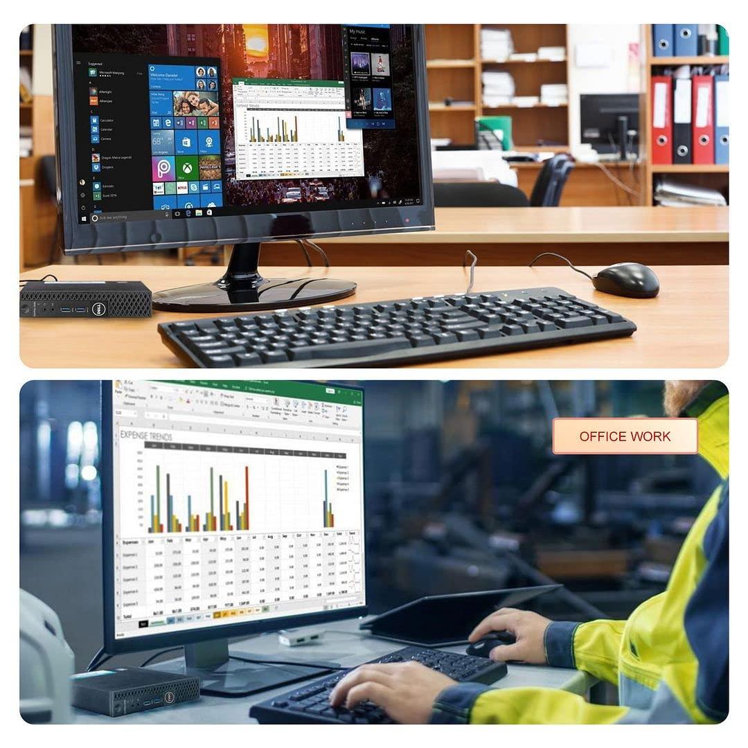 Dell Mini PC Windows 11 Micro Computer OptiPlex 3060 Desktop,i7-8700T 32GB Ram 1TB M.2 NVMe M.2 SSD,AX210 Built-WiFi 6E,HDMI Dual Monitor Support,Wireless Keyboard Mouse (Renewed) - Image 4