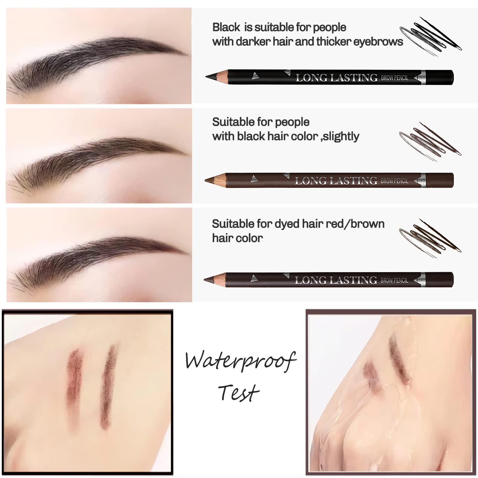 SUMEITANG 12 Pcs Dark Brown Eyebrow Pencils for Women, Multi-purpose Waterproof Eye Brow Pencil for Professionals & Beginners Eyeliner or Brow Marking and filling Create a Vibrant Eye Makeup Look - Image 6