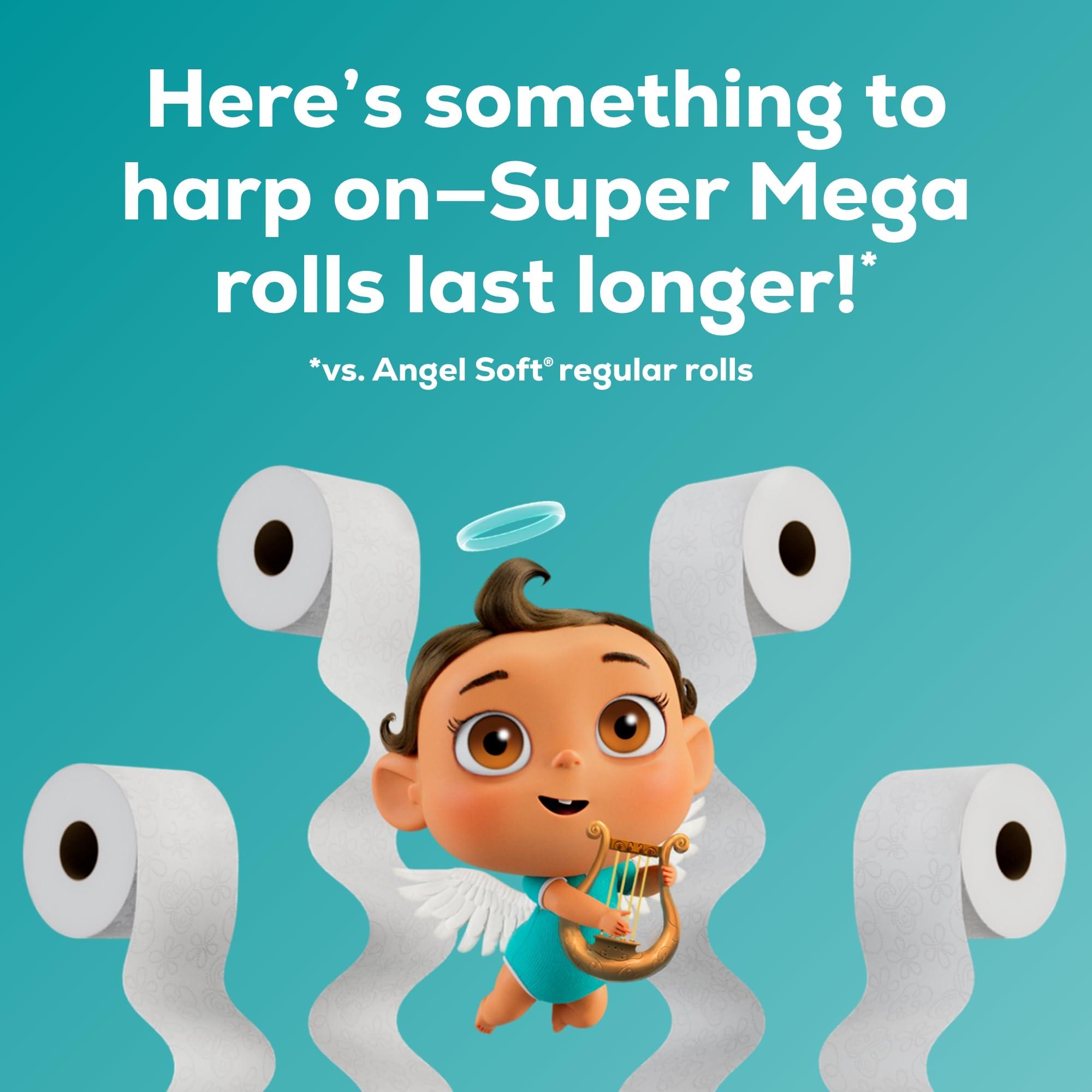 Angel Soft Toilet Paper, 24 Super Mega Rolls = 144 Regular Rolls, Soft and Strong Toilet Tissue - Image 5